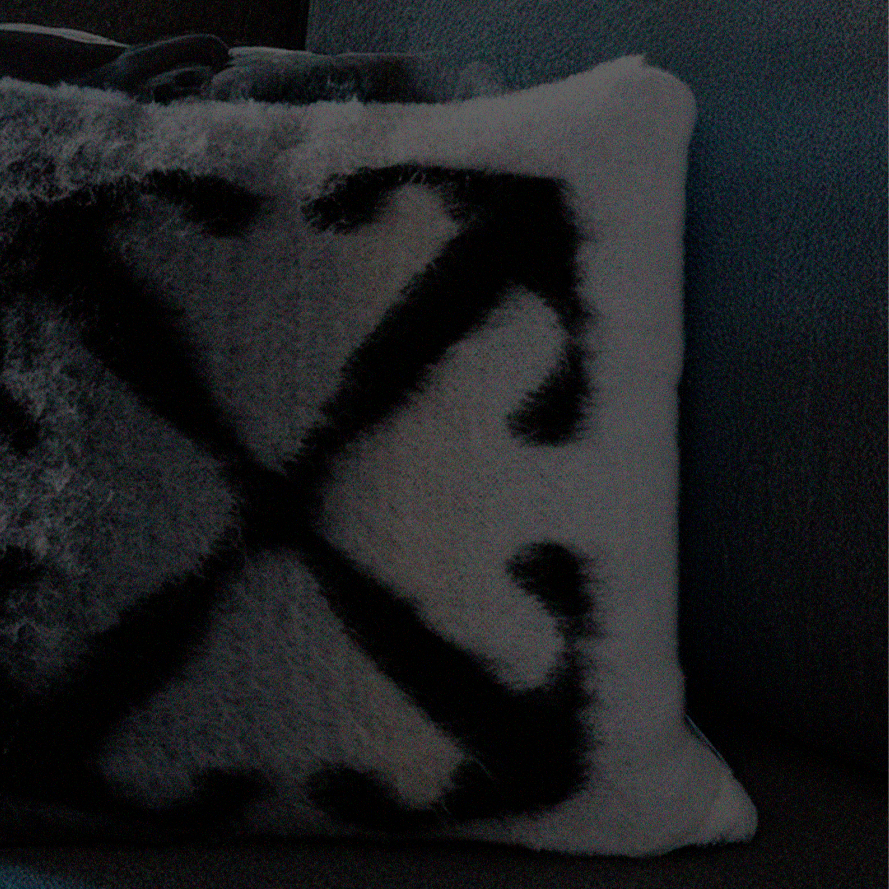 Cojín Mohair Grande Off-White Home Beige Azul