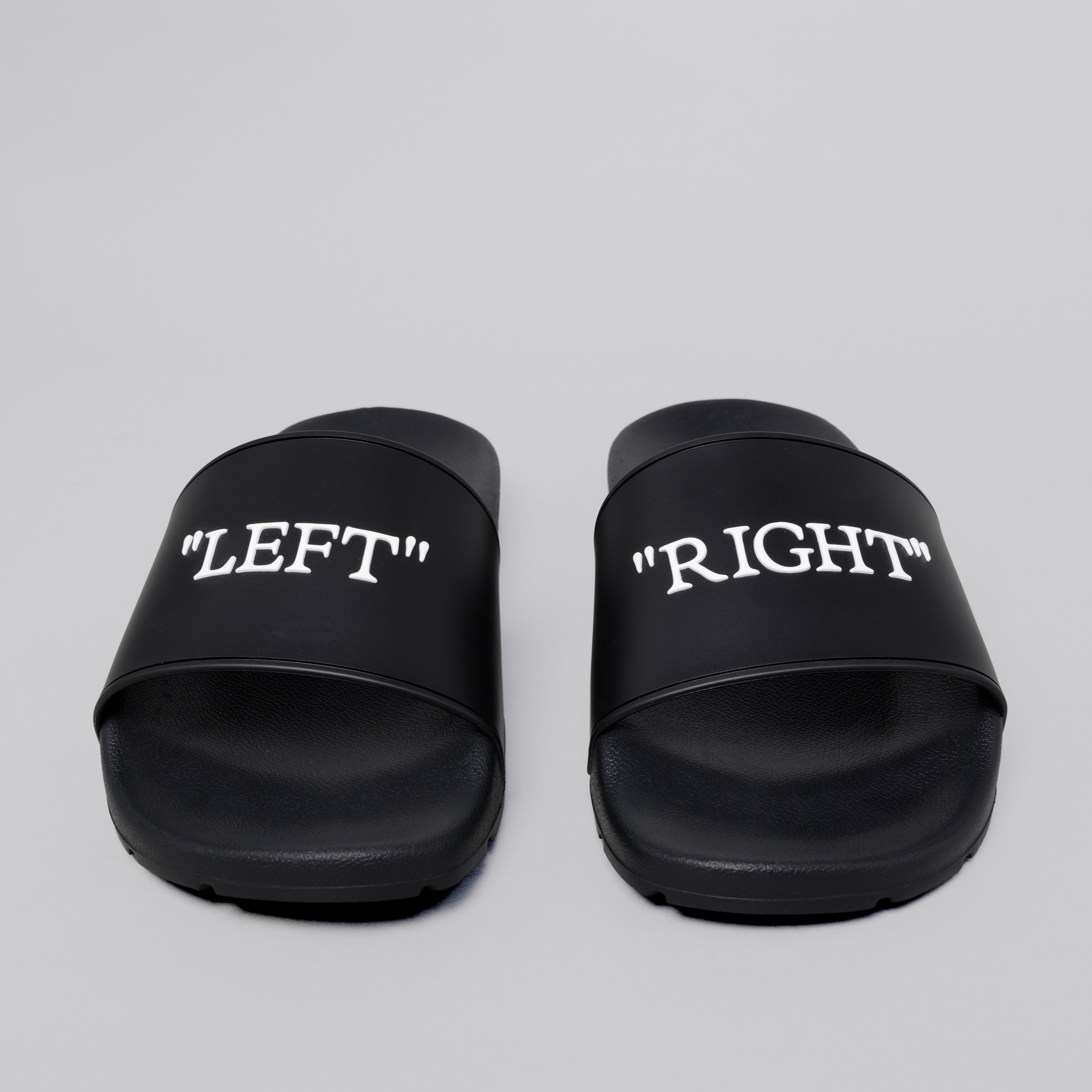 Sandalias Negras Off-White Quote
