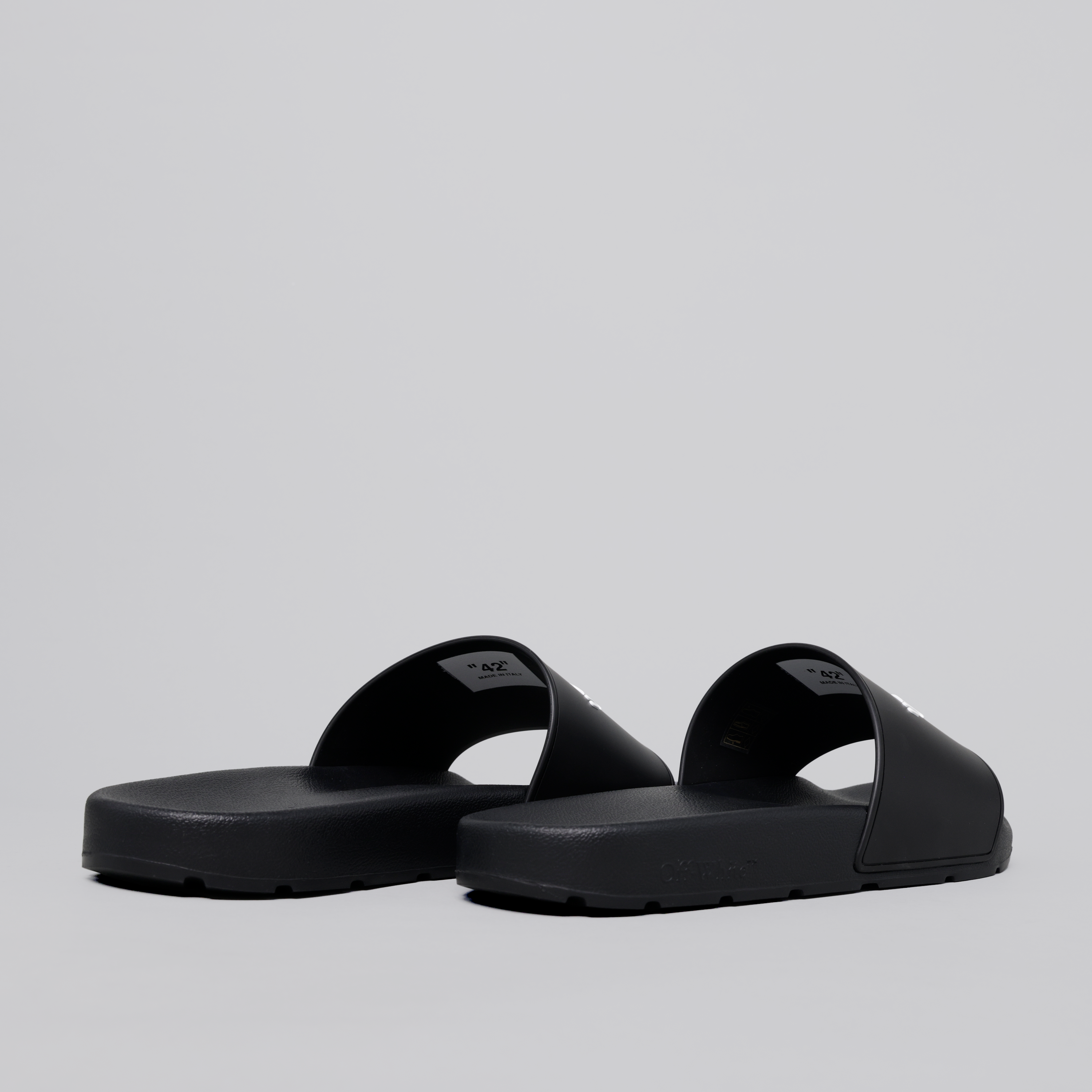 Sandalias Negras Off-White Quote