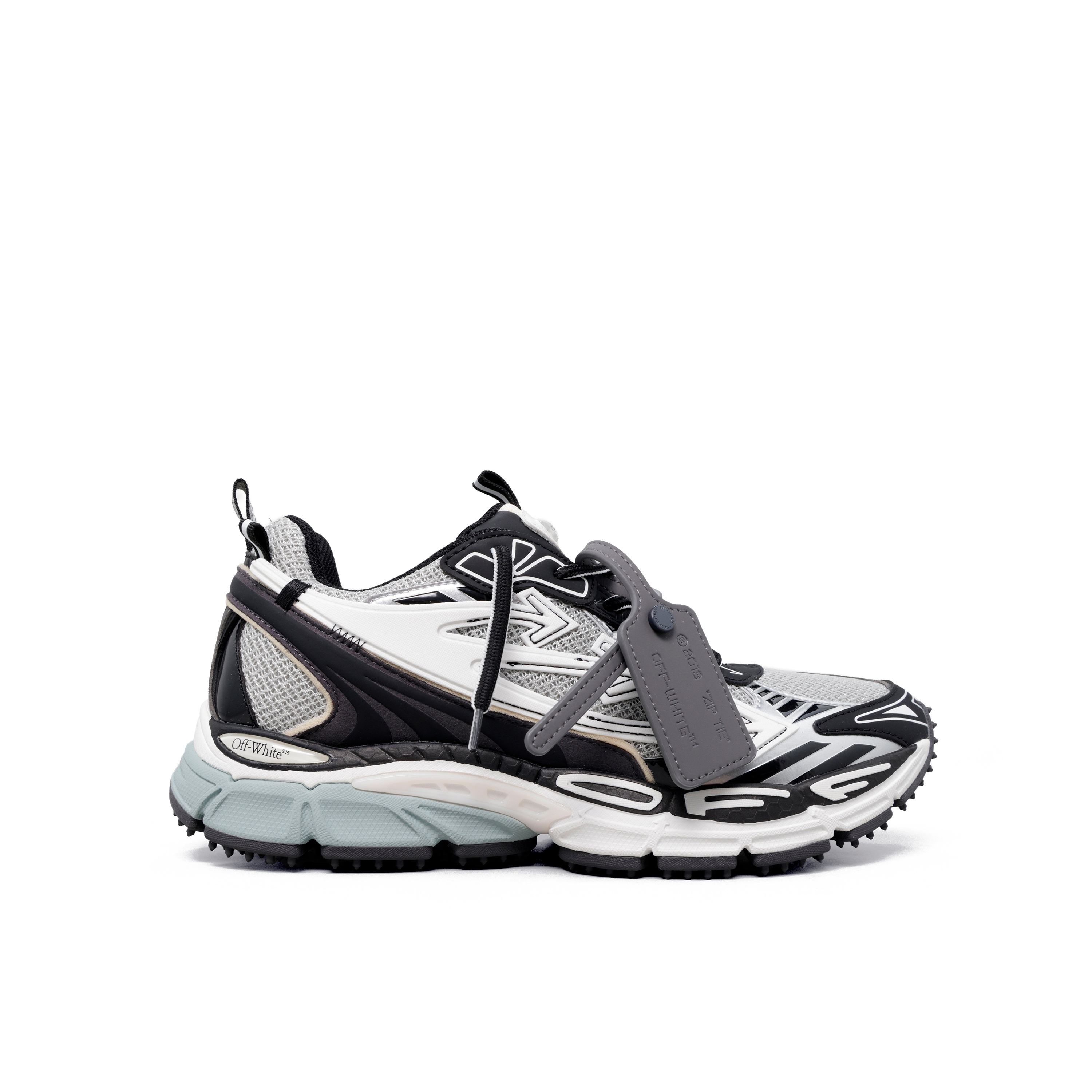 Sneakers Negro Gris Off-White Verde "Be Right Back"
