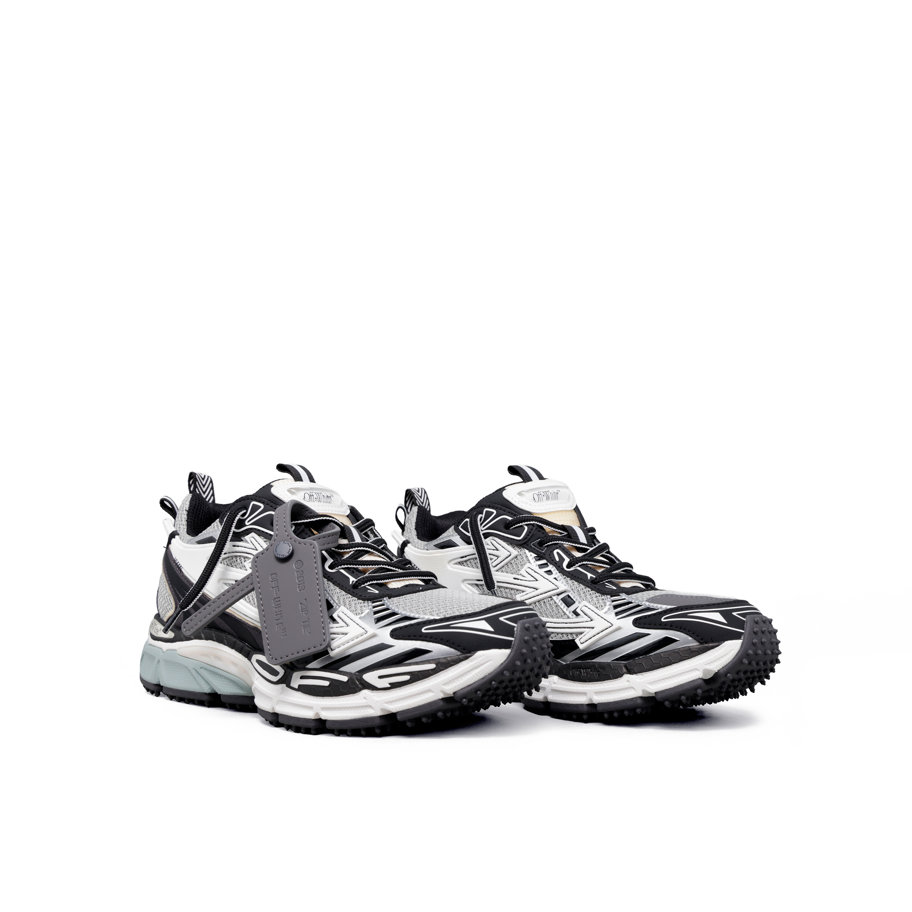 Sneakers Negro Gris Off-White Verde "Be Right Back"