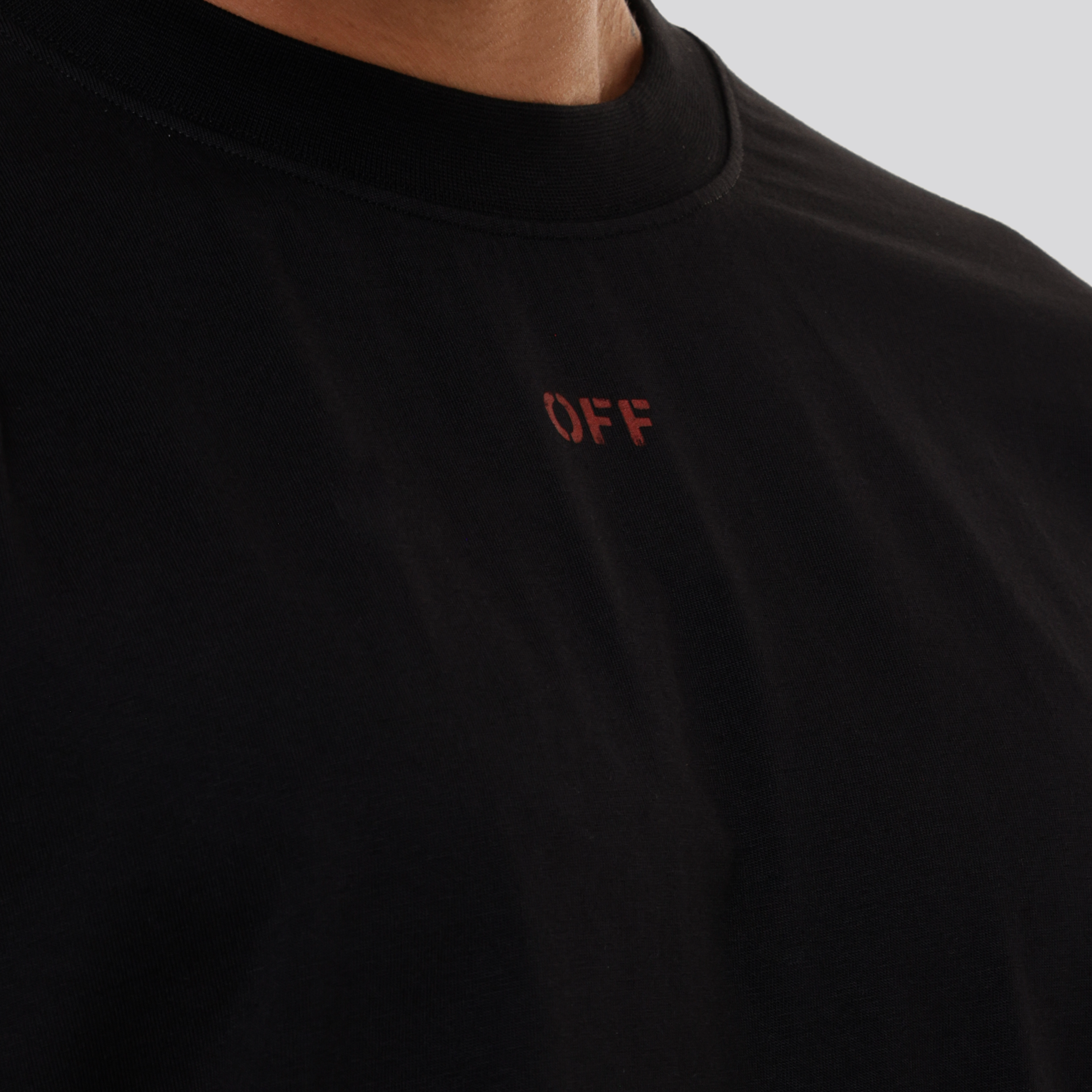 Camiseta Negra Rojo Off-White Off Stamp