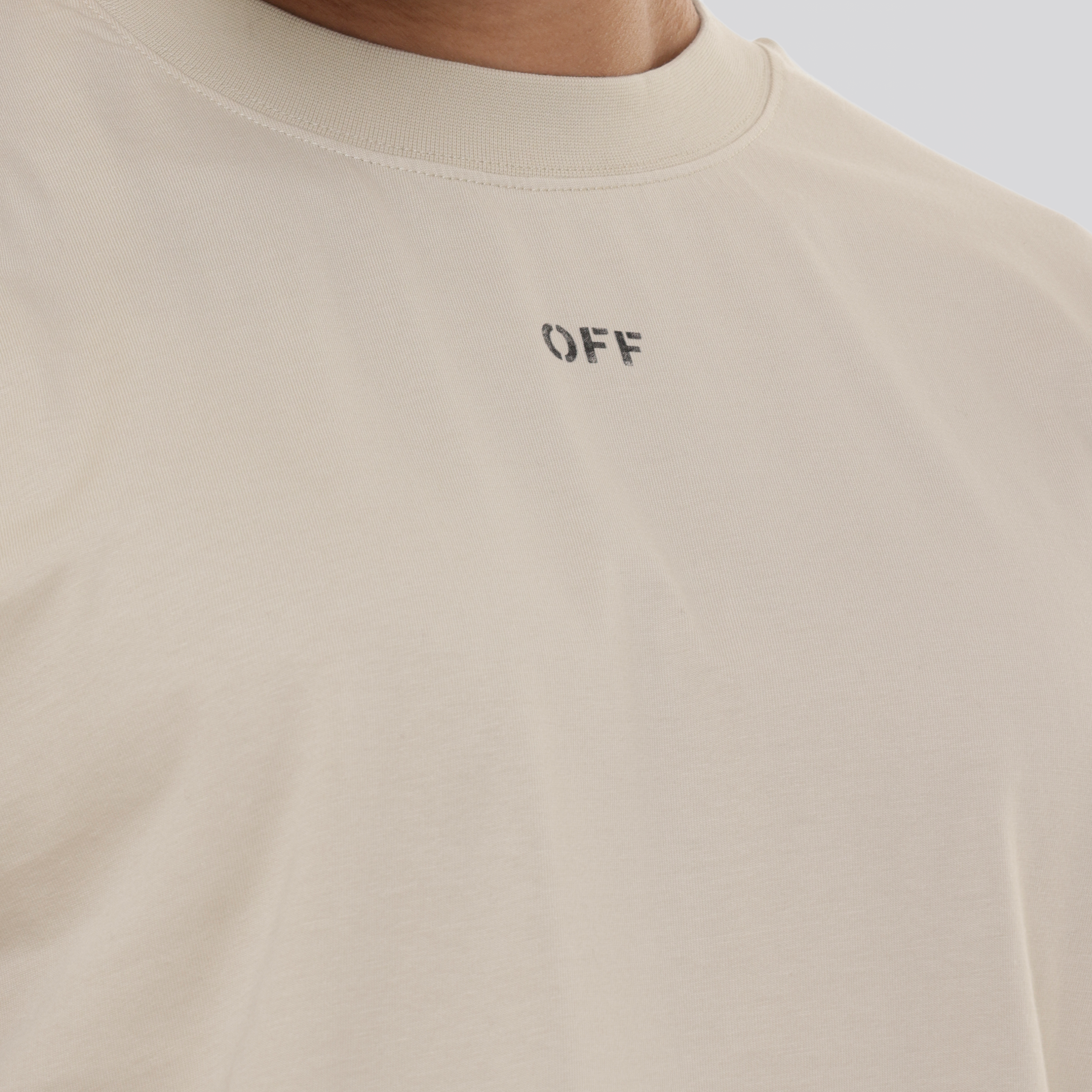 Camiseta Beige Off-White Off Stamp