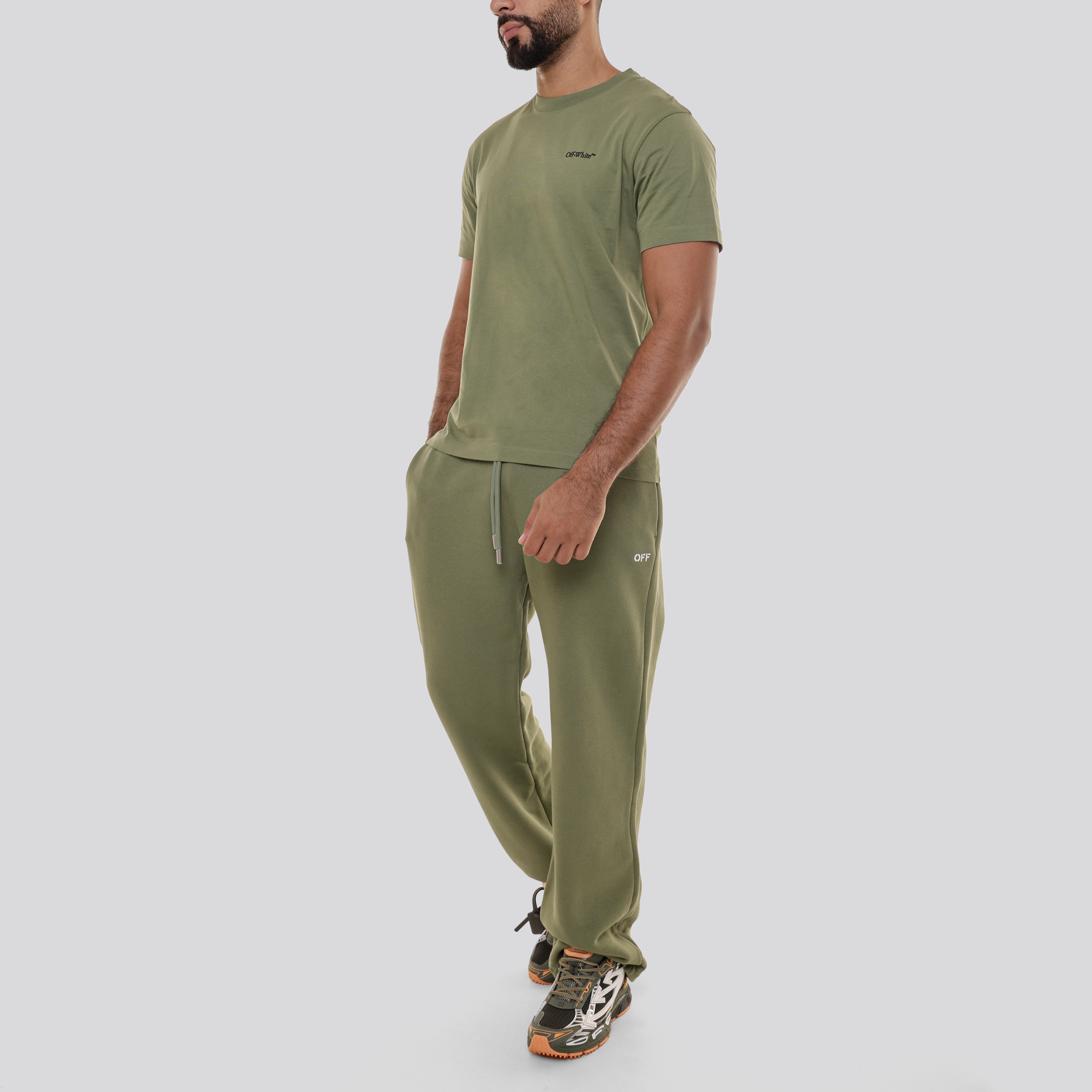 Sudadera Verde Off-White Stitch Arrow