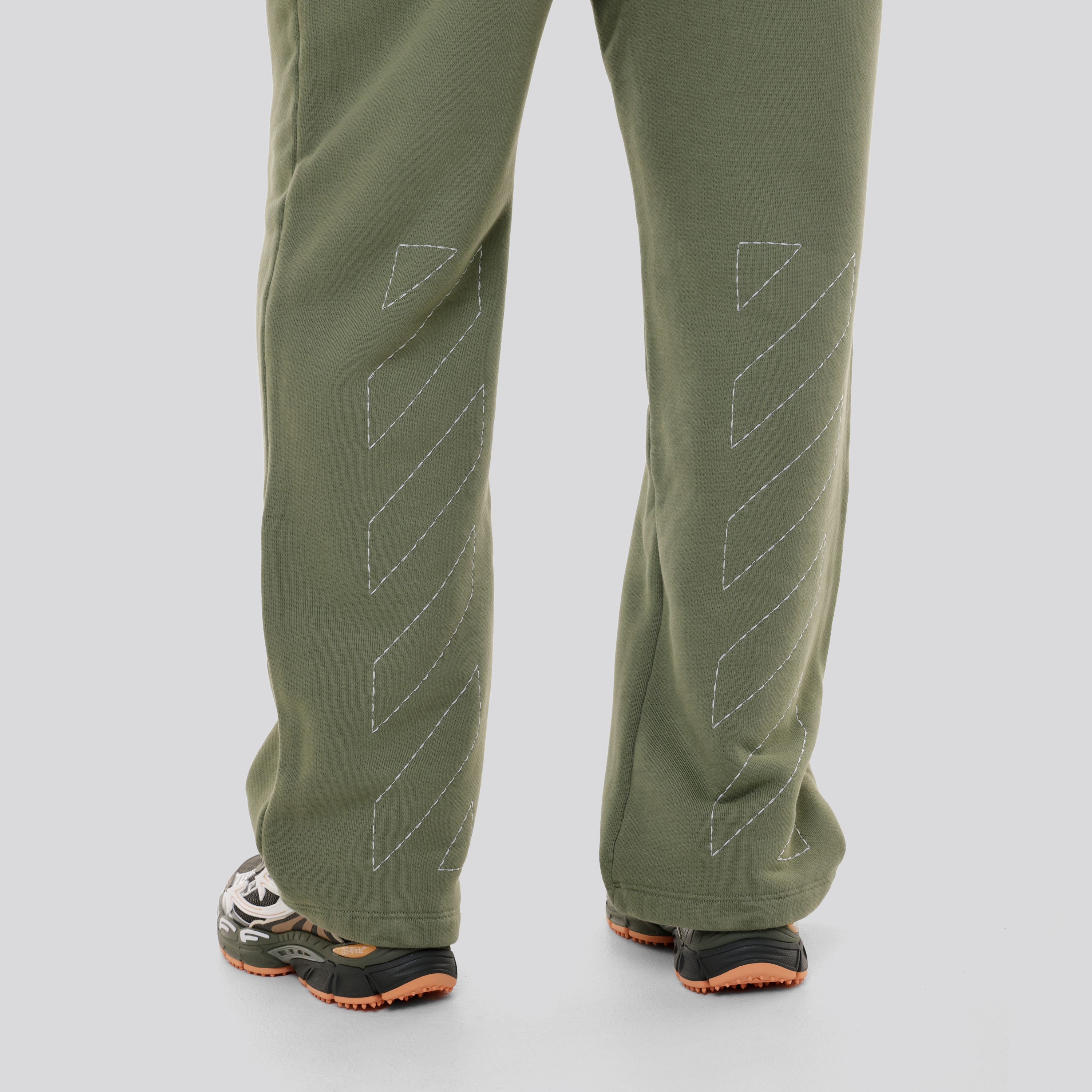 Sudadera Verde Off-White Stitch Arrow