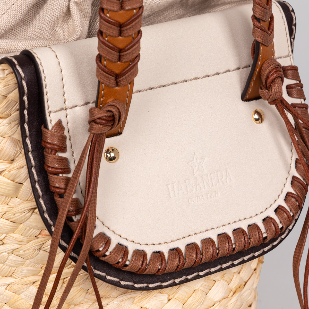 Cartera Beige Cuba Lab Habanera Cuoieria Ebony
