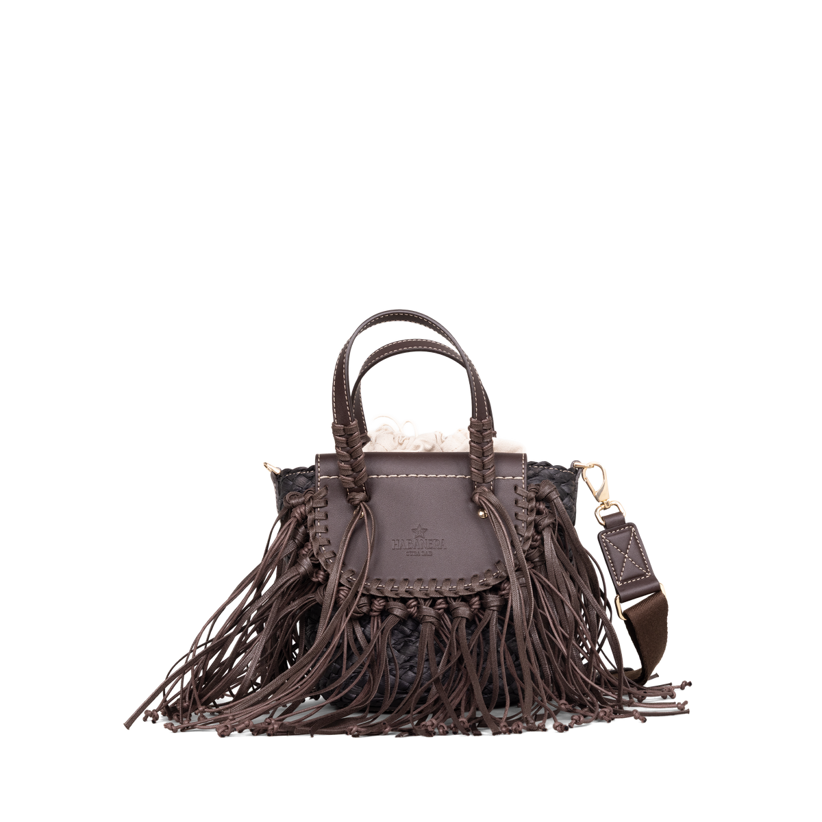 Cartera Negra Cuba Lab Habanera Fringes Ebony