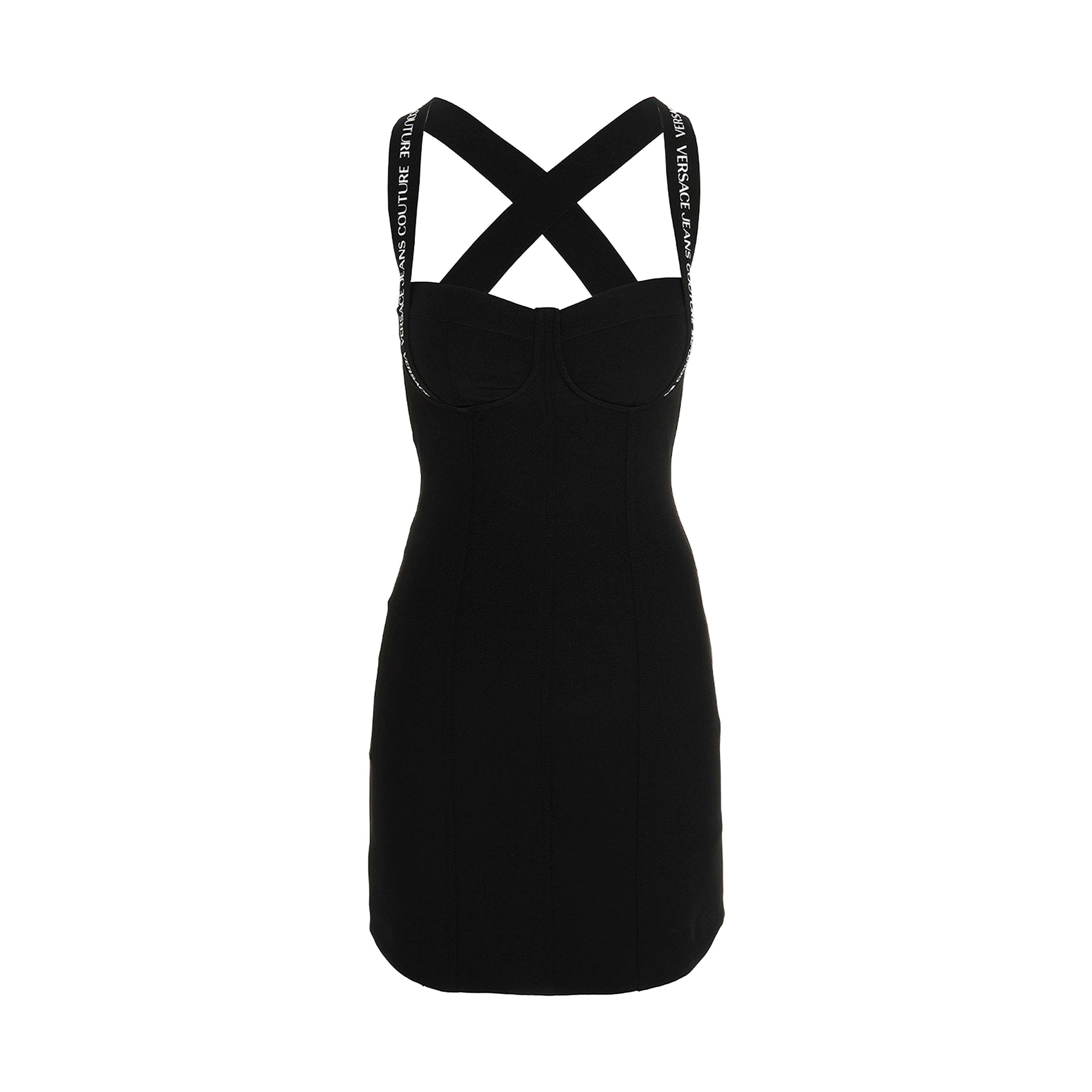 Vestido Negro Versace Jeans Couture Band Logo