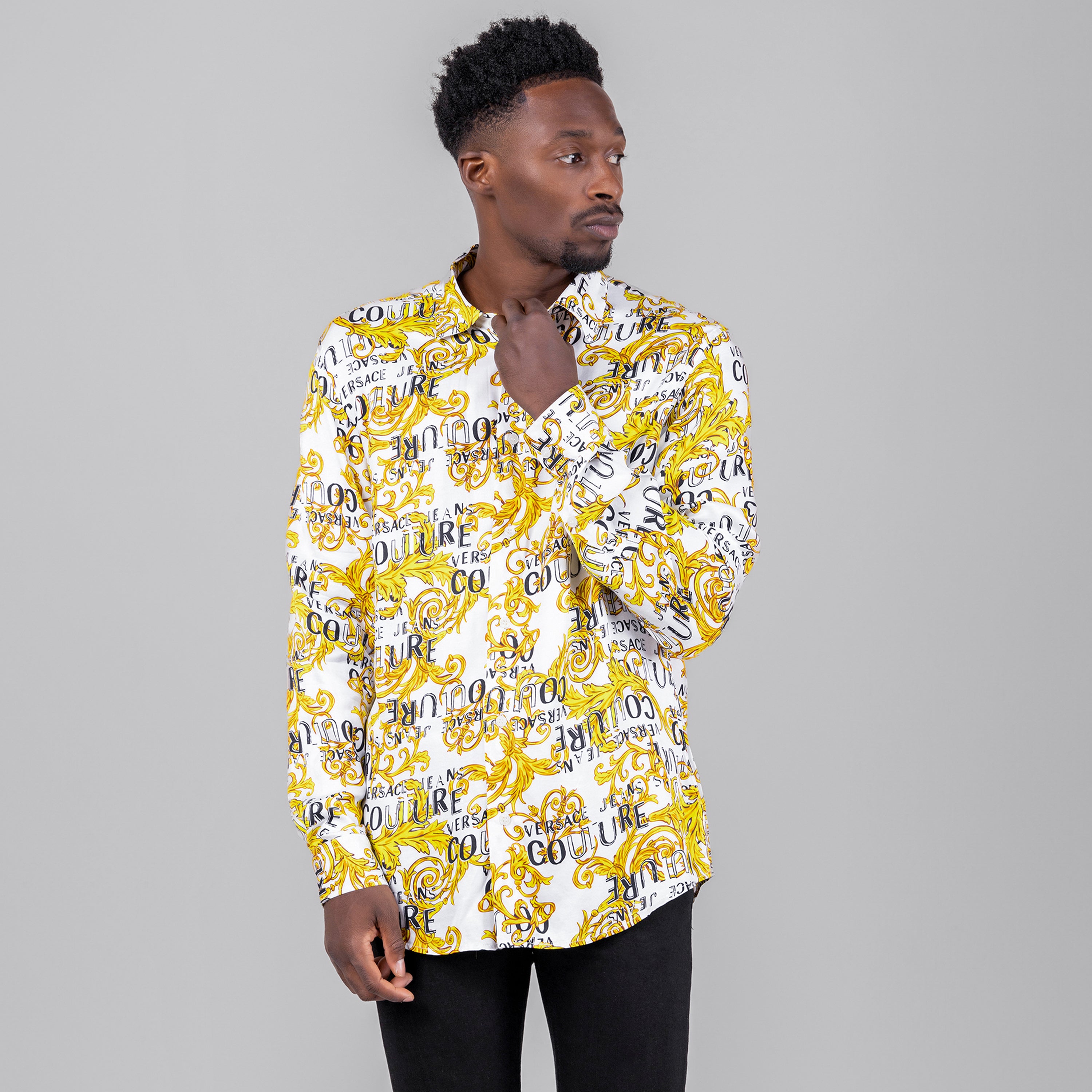 Camisa Blanca Versace Couture Baroque