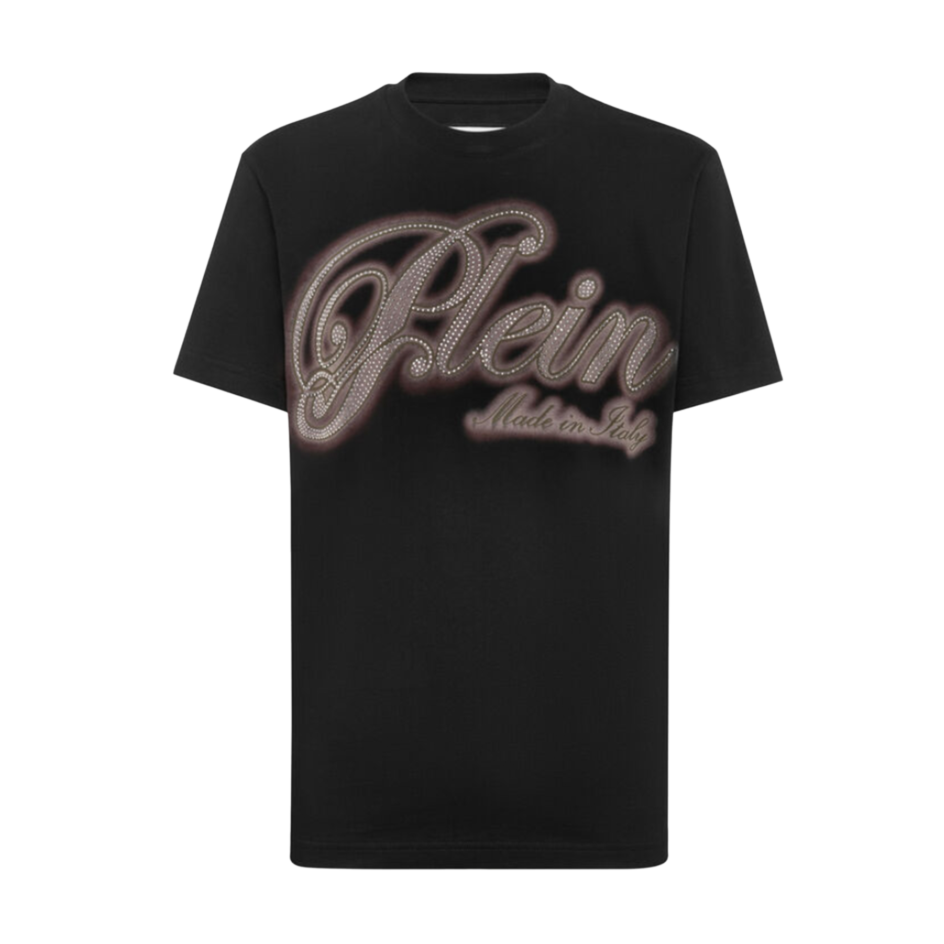 Camiseta Negra Philipp Plein Strass Signature