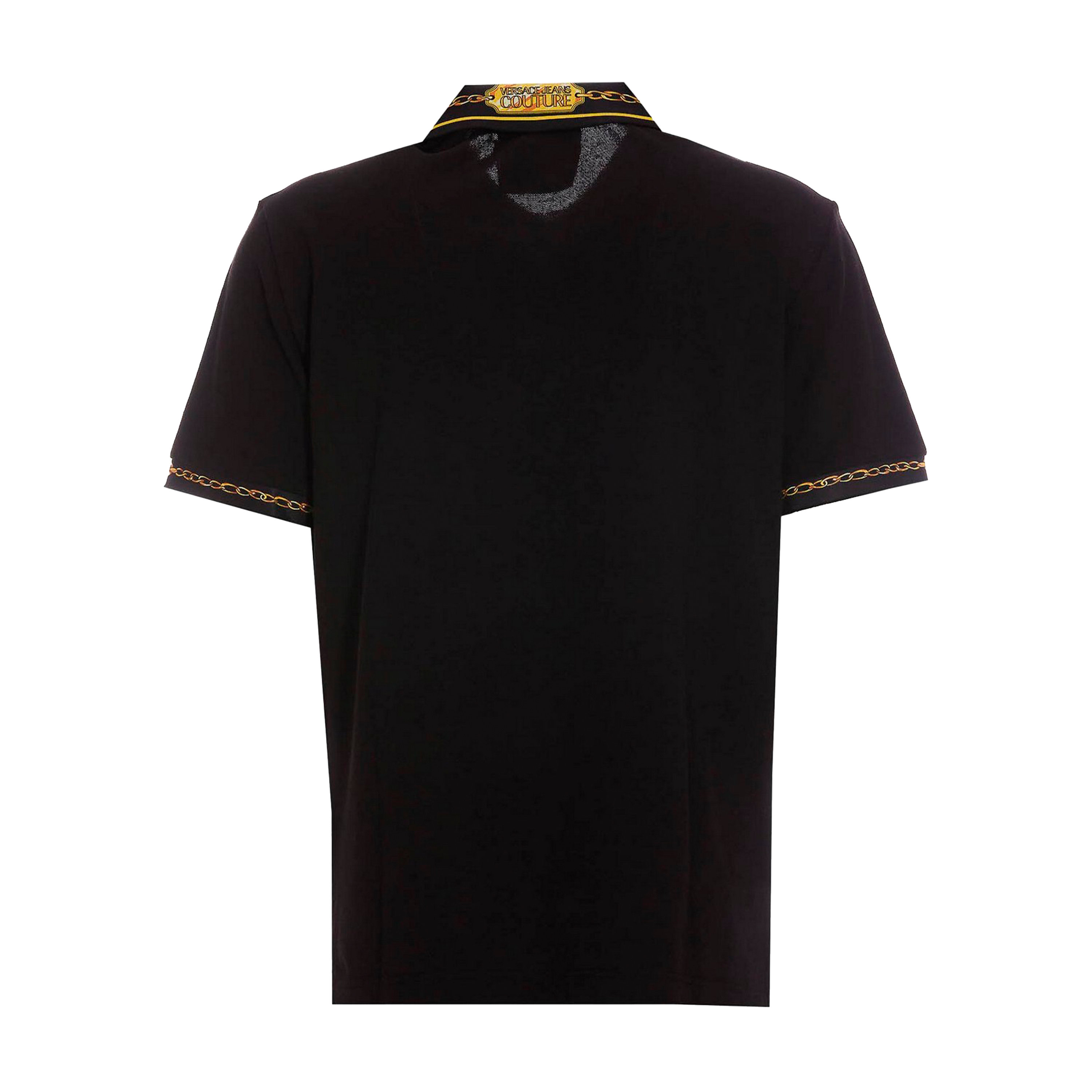 Camiseta Tipo Polo Negra Versace Jeans Couture Logo