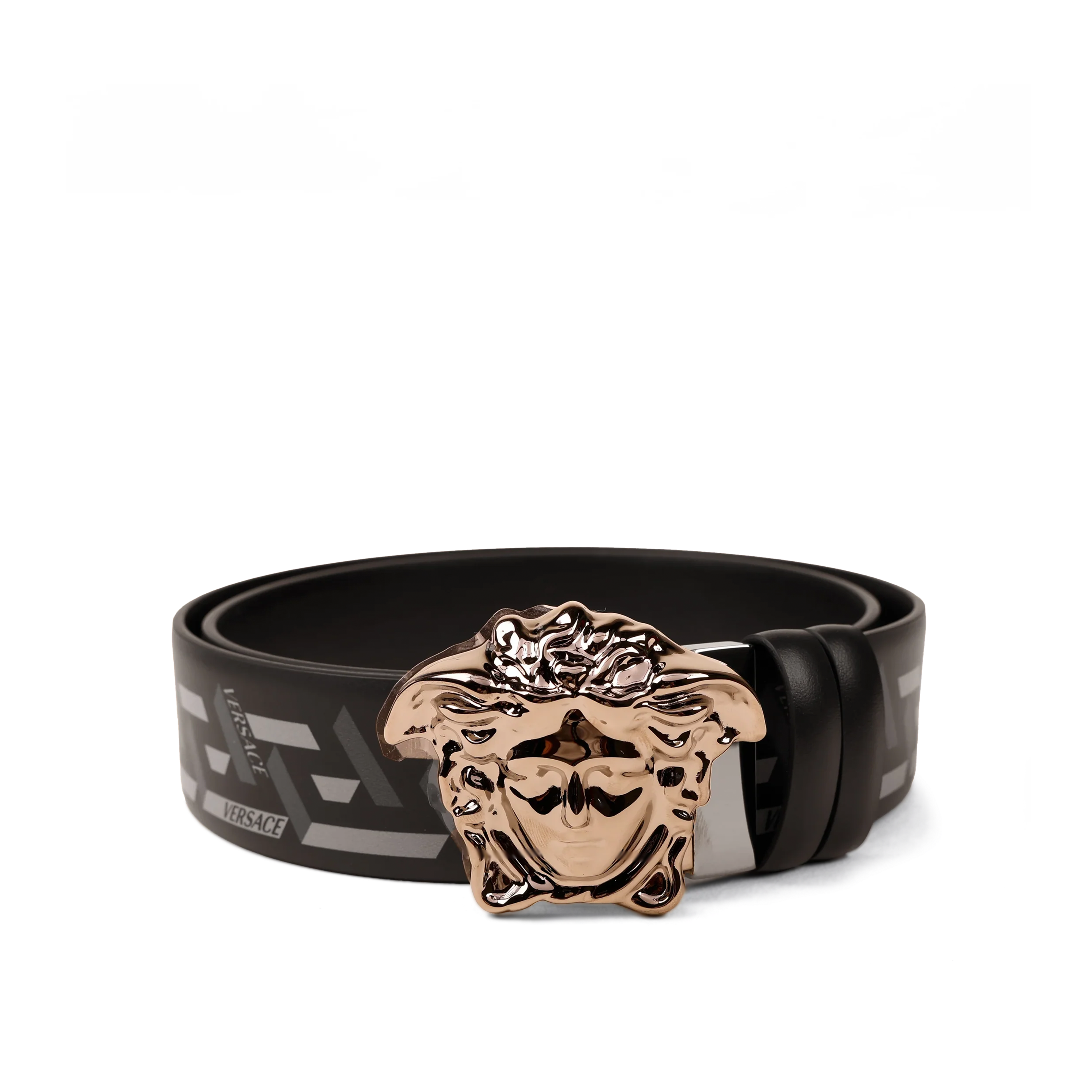 Cinturón Negro Versace Medusa Greca