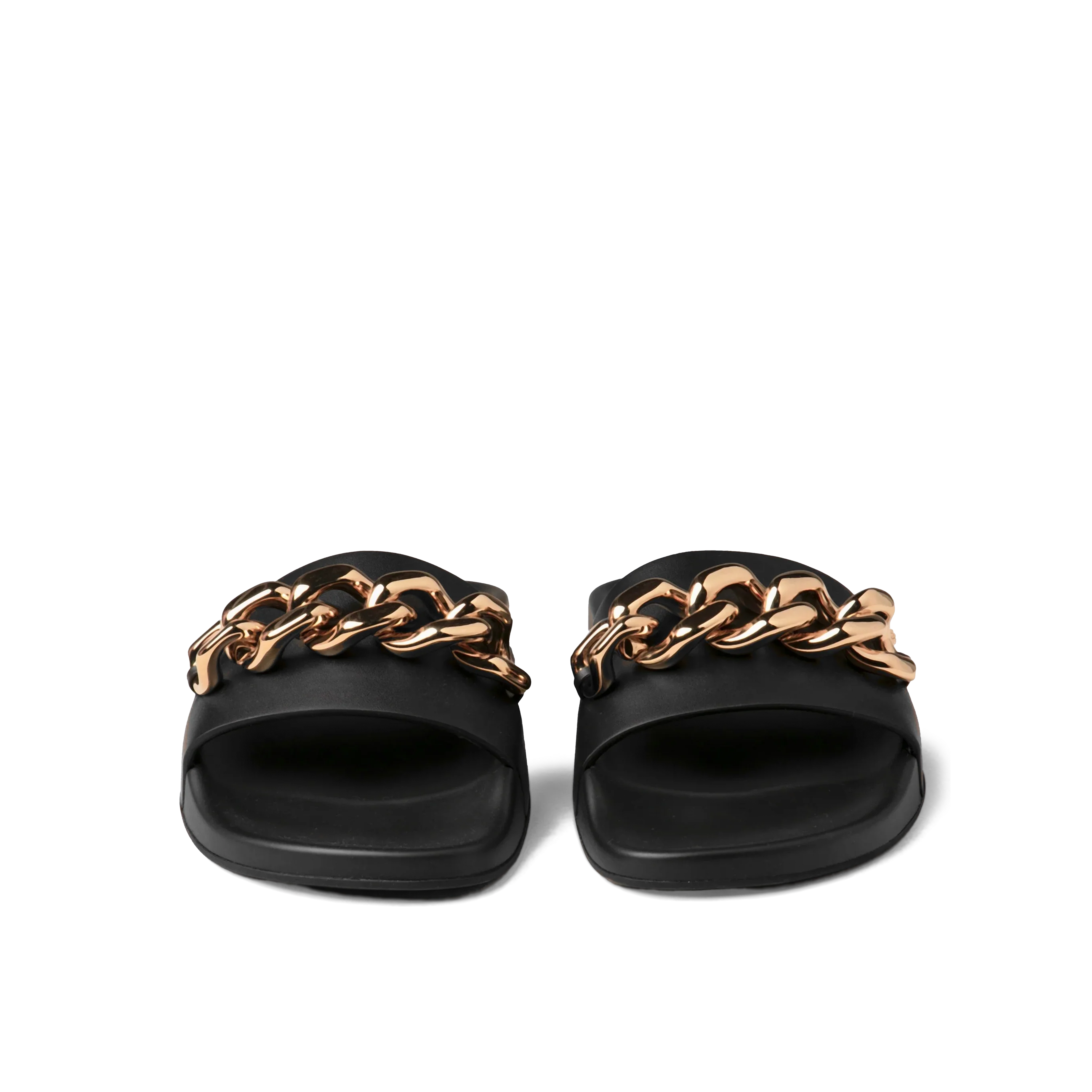 Sandalias Negras Versace Medusa Chain