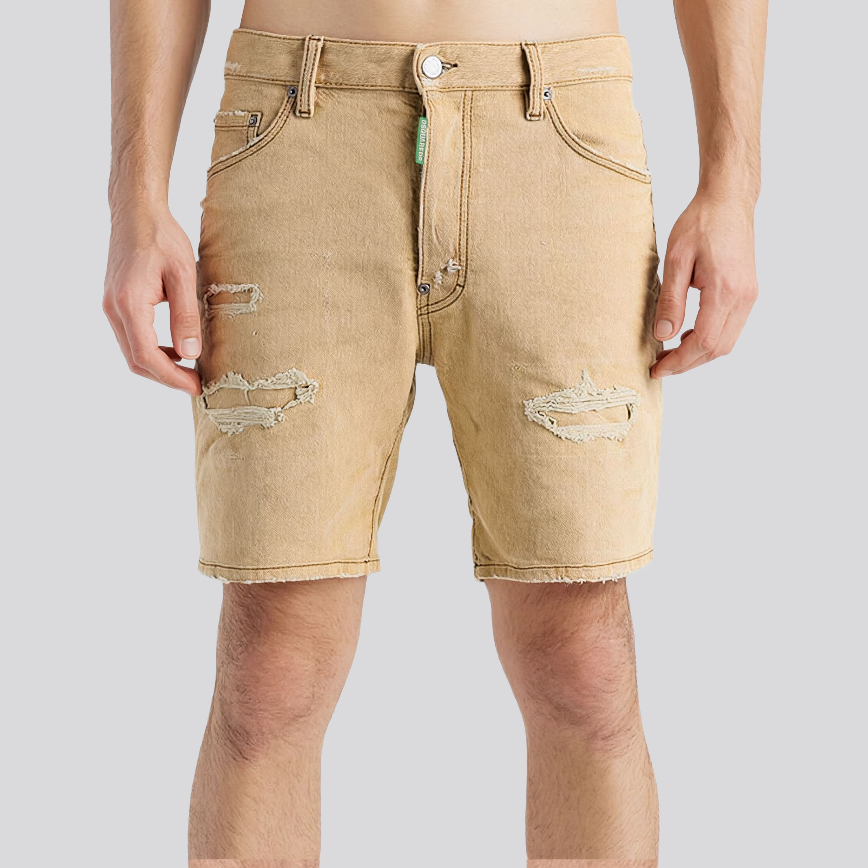 Bermuda Beige Dsquared2 Ripped