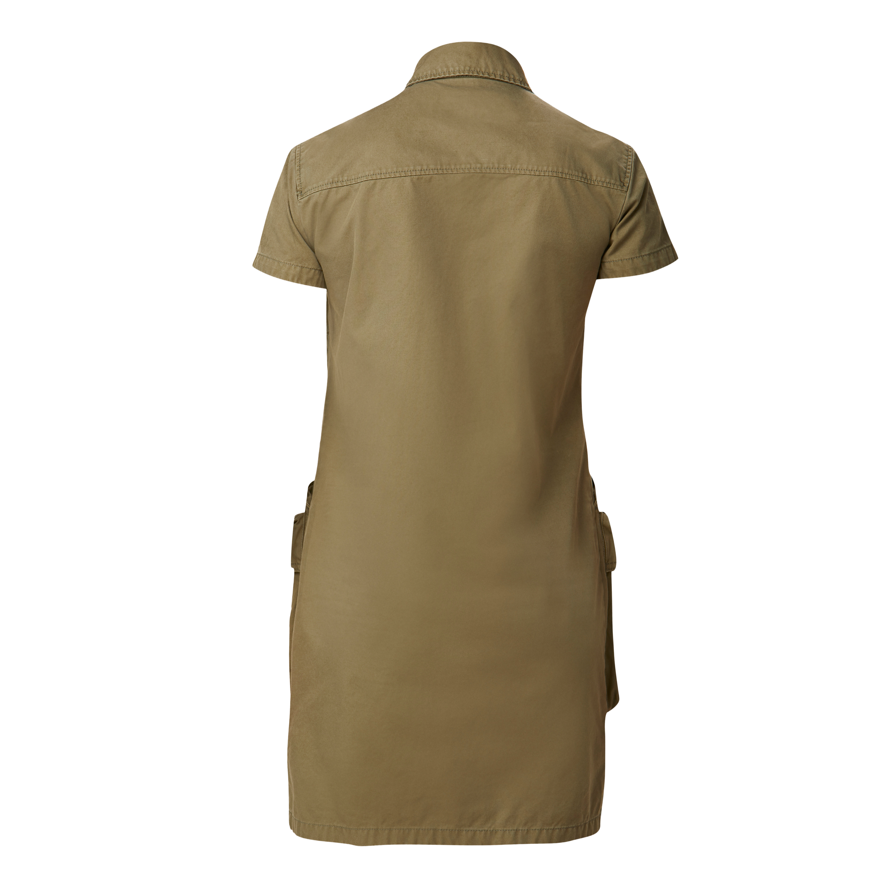 Vestido Dsquared2 verde oliva con parche de logo