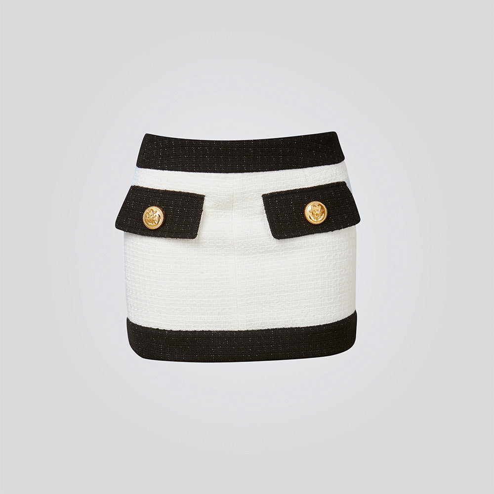 Falda Blanco Negro Dsquared2 Tweed