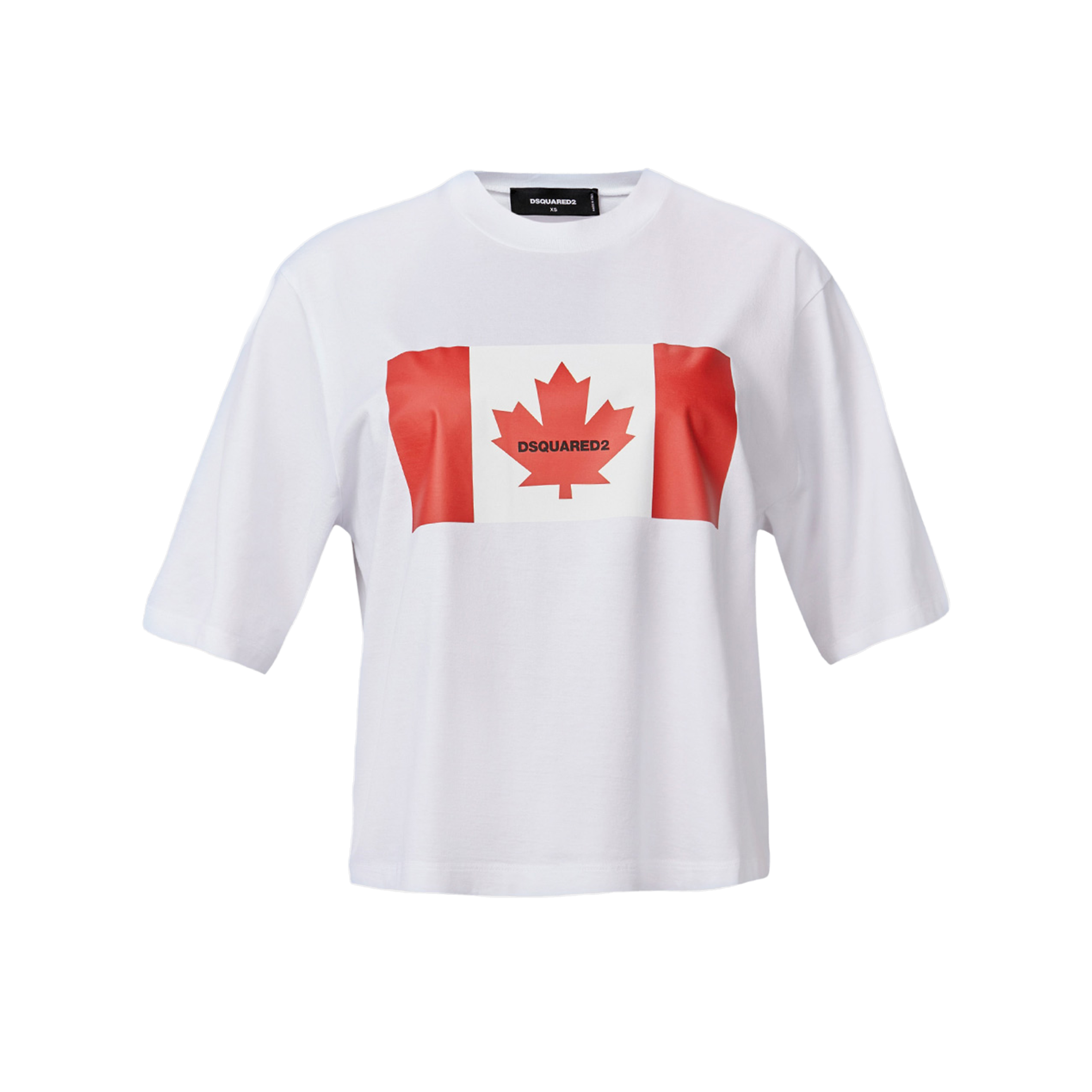 Camiseta Blanca Dsquared2 Bandera Hoja
