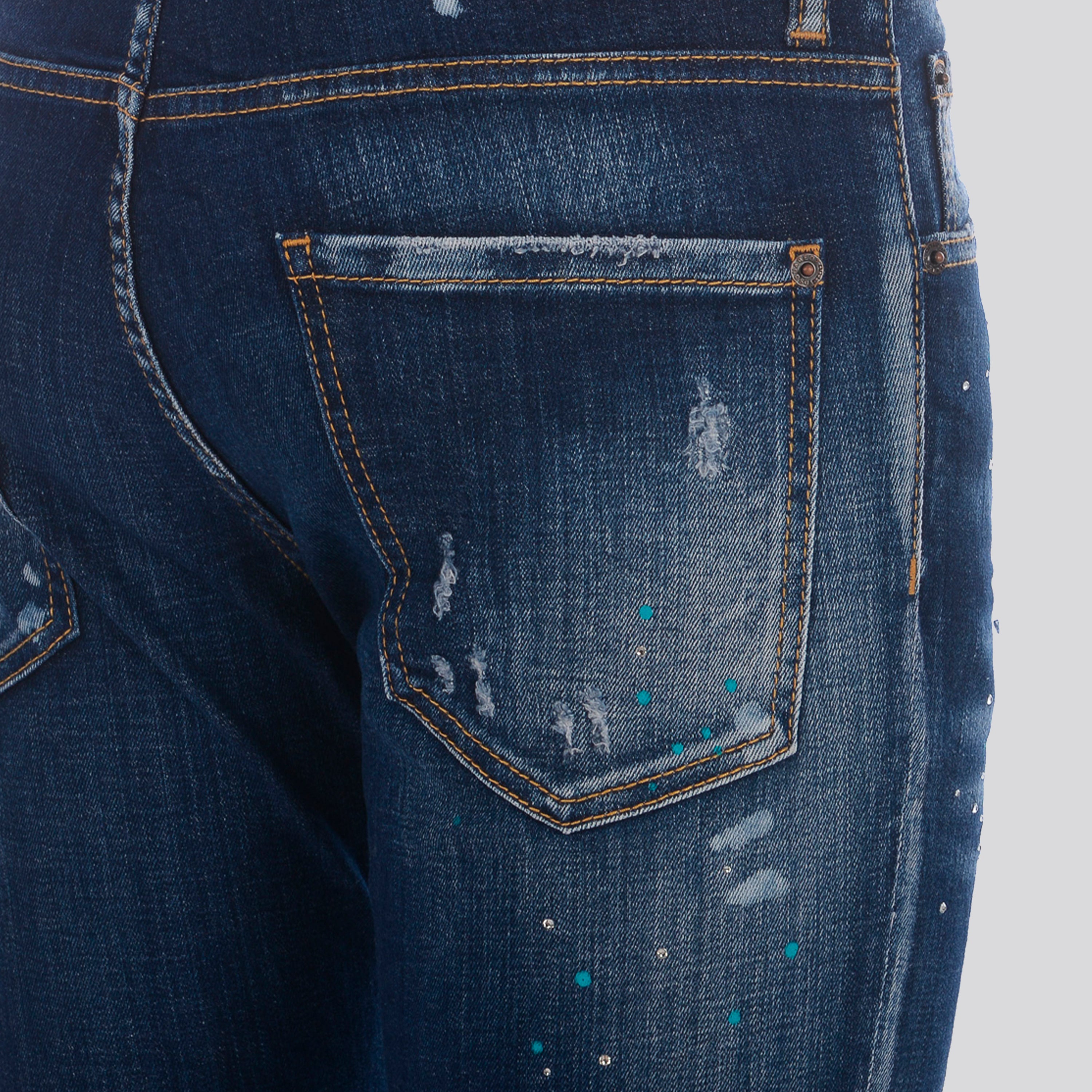 Jeans Denim Dsquared2 Cool Guy Blue Paints