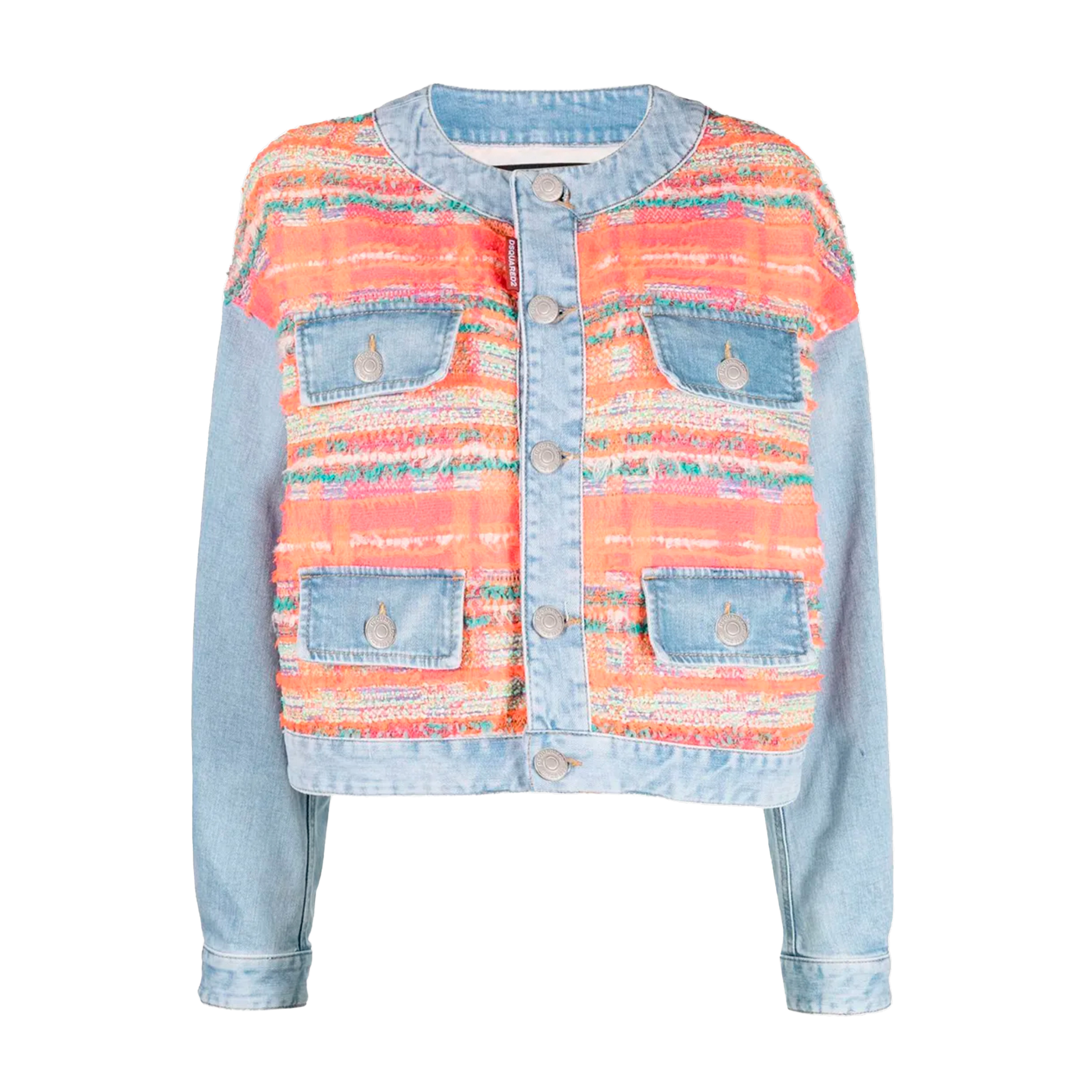Chaqueta Denim Dsquared2 Naranja Embroidered