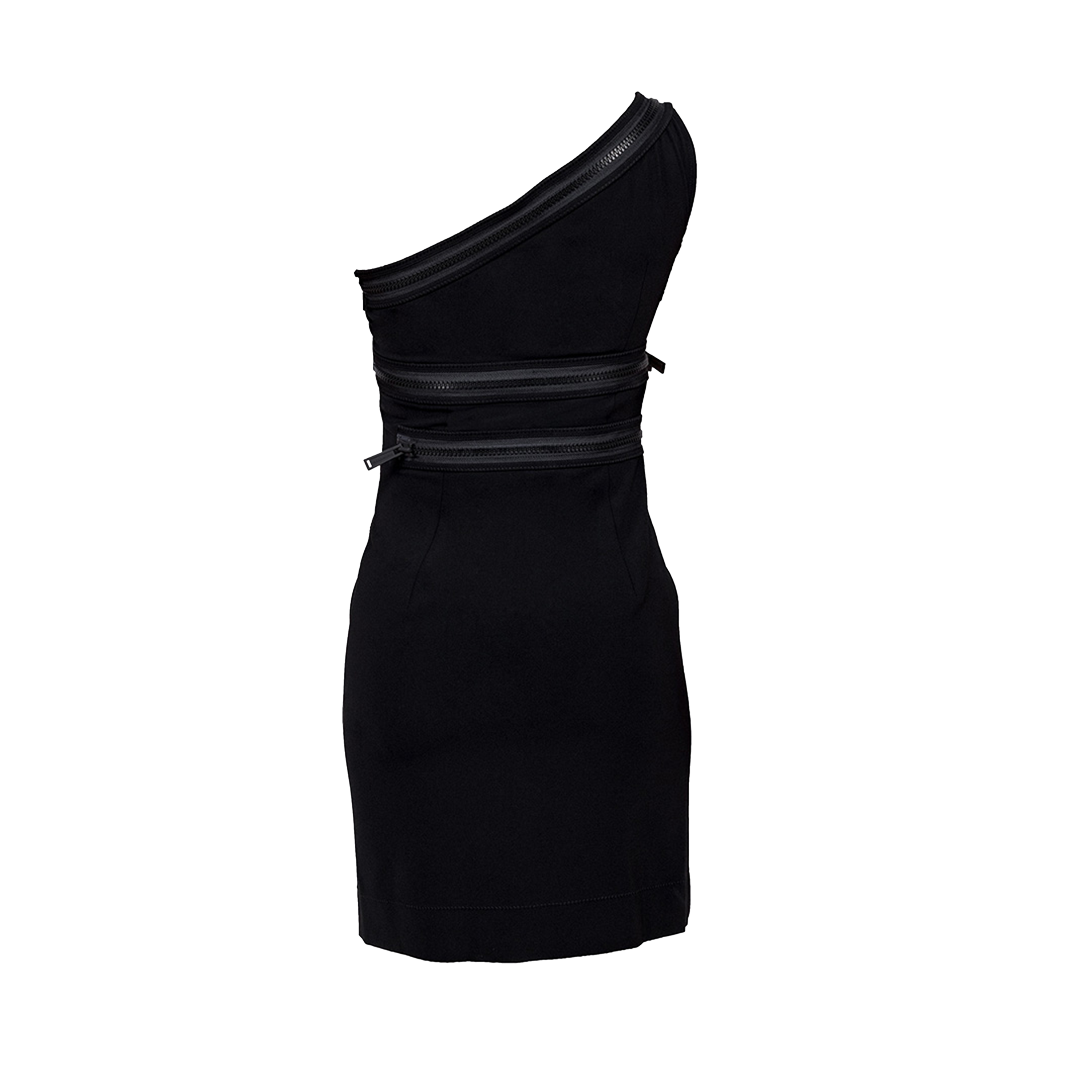 Vestido Negro Dsquared2 Negro Zips