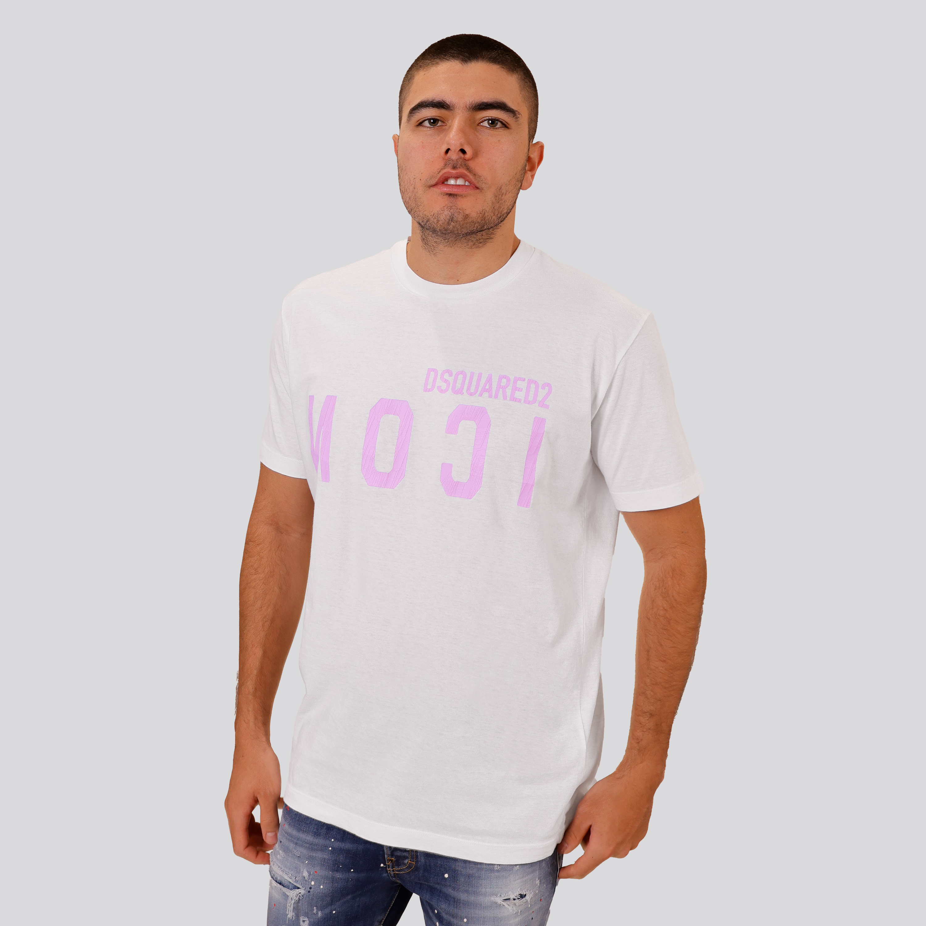 Camiseta Blanca Pink Dsquared2 Icon