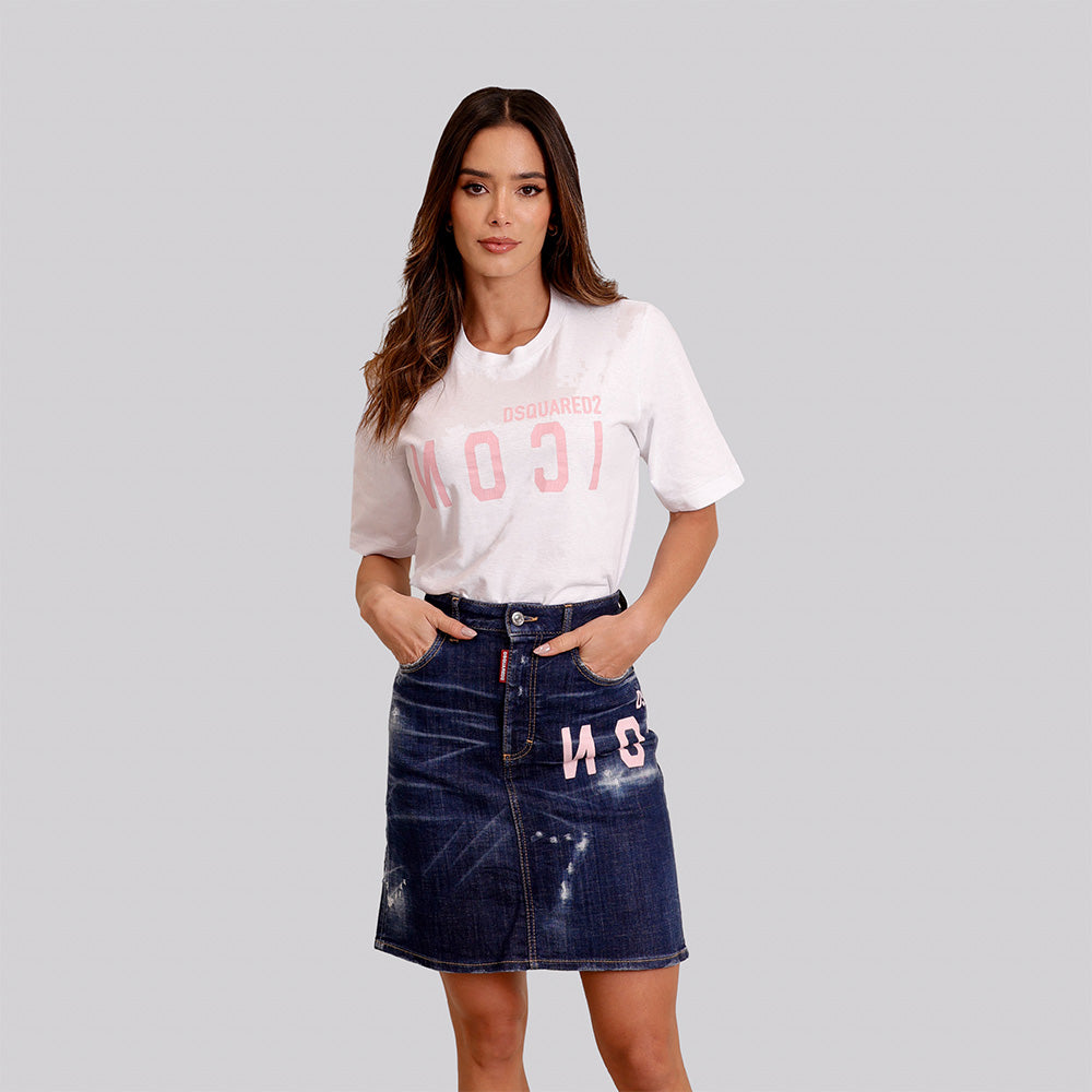 Skirt Denim Dsquared2 Icon Pink