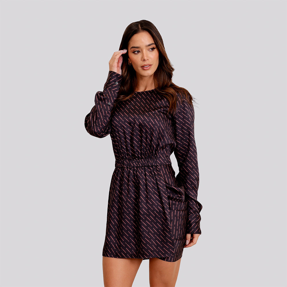 Vestido Negro Dsquared2 Multilogo