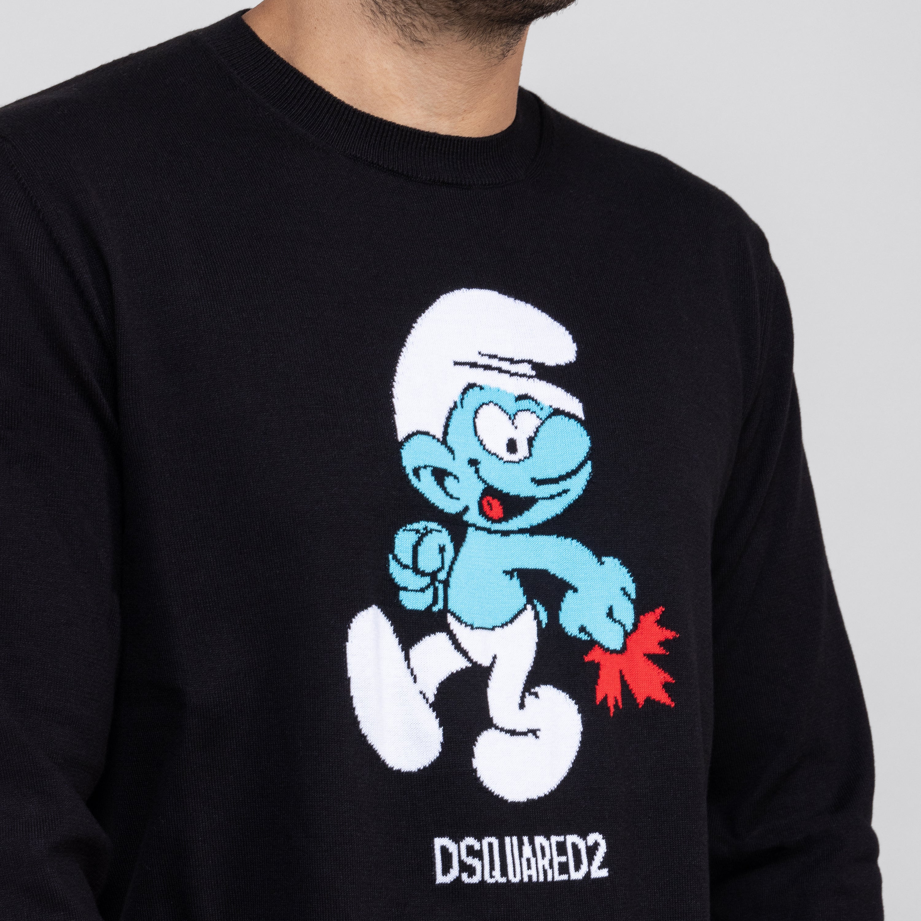 Buzo Negro Dsquared2 Smurfs