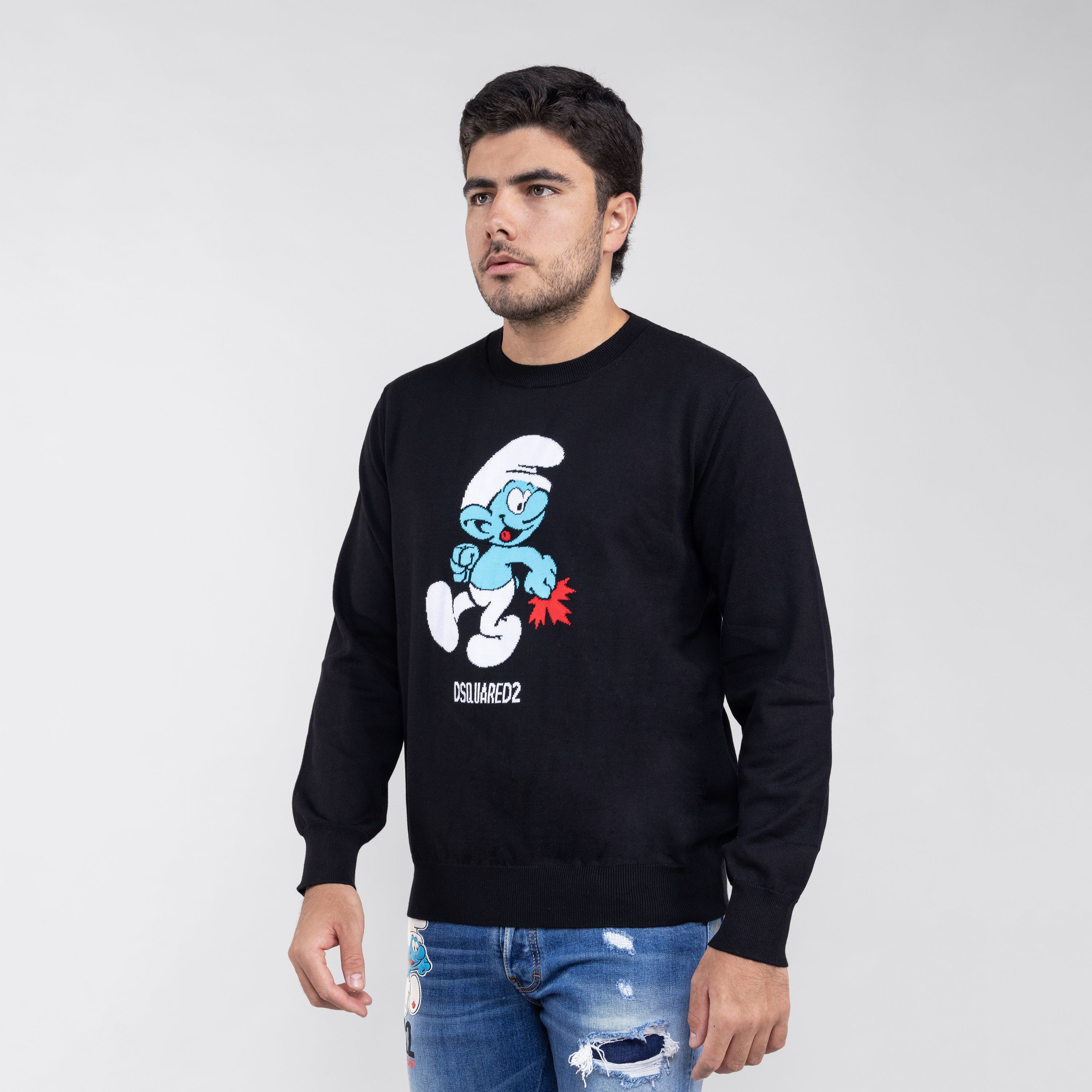 Buzo Negro Dsquared2 Smurfs