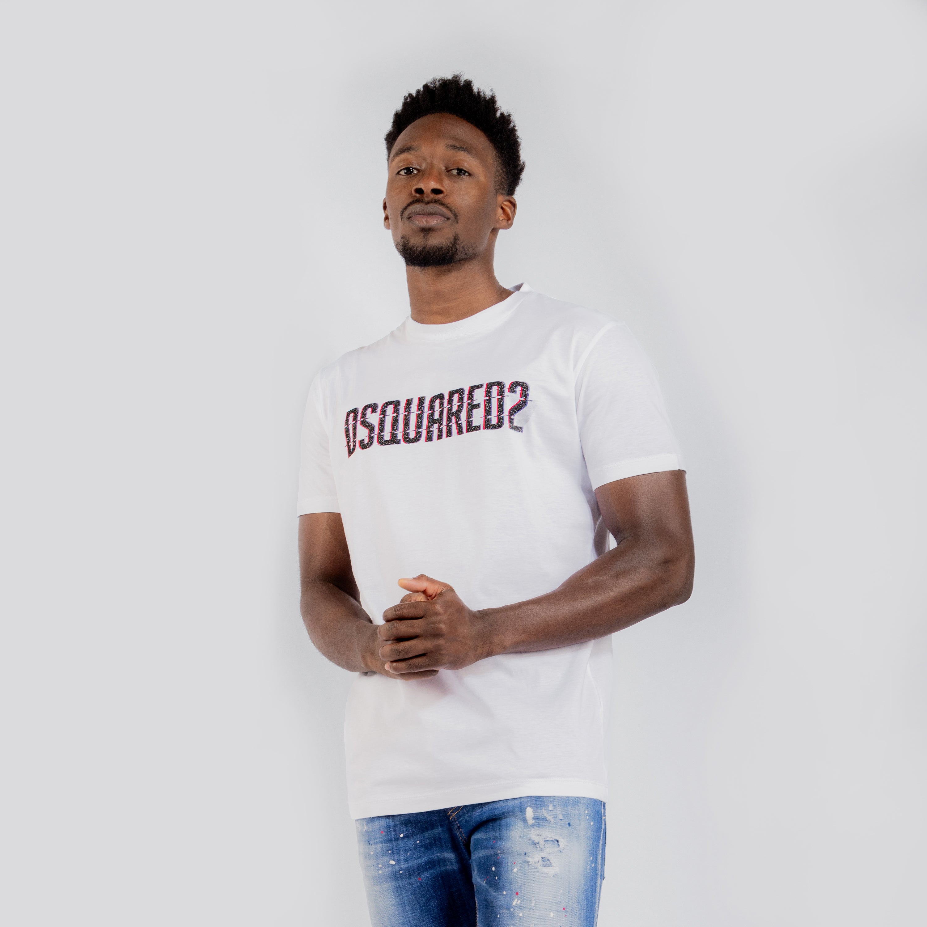 Camiseta Blanca Dsquared2 Logo Print