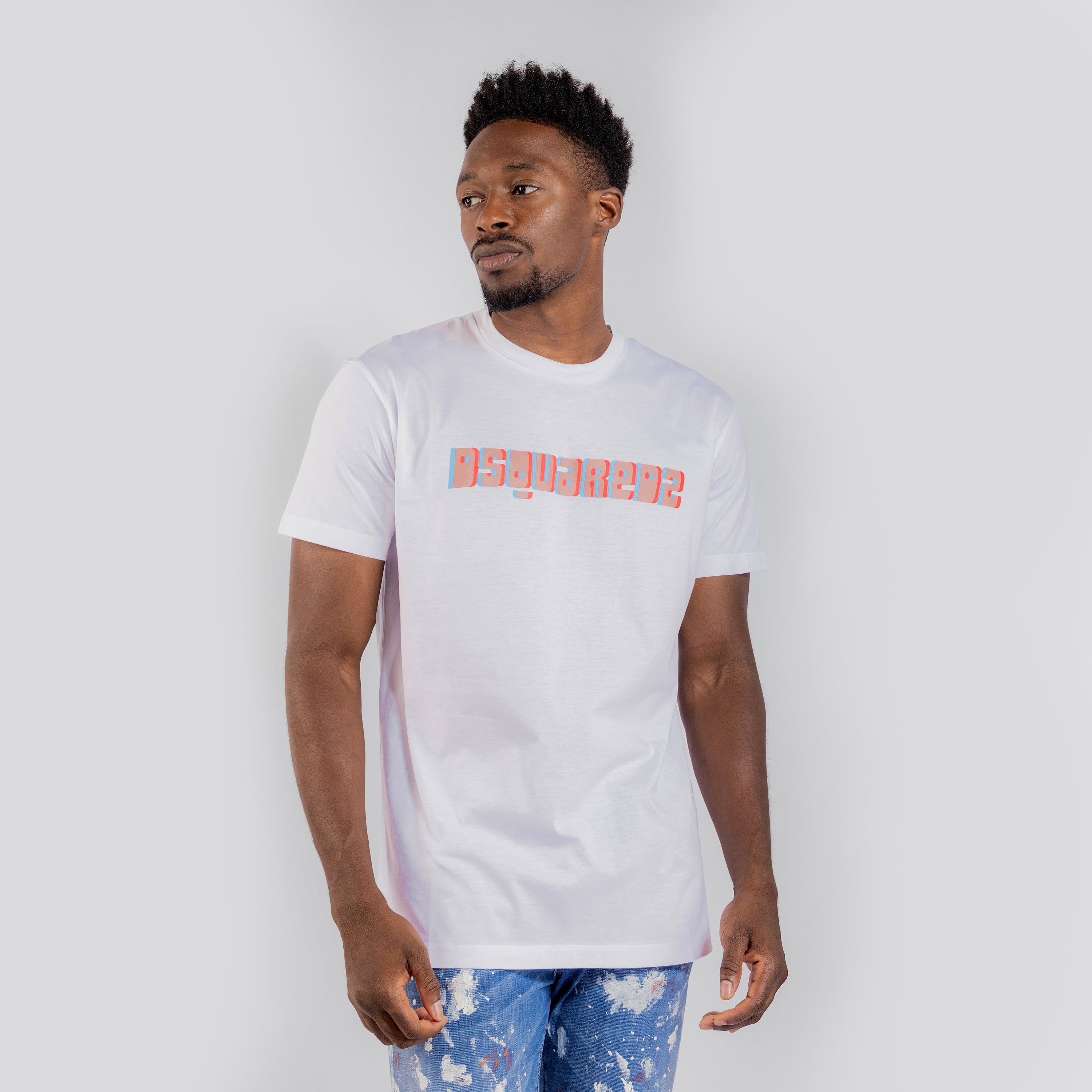 Camiseta Blanca Dsquared2 Vise-Versa Logo