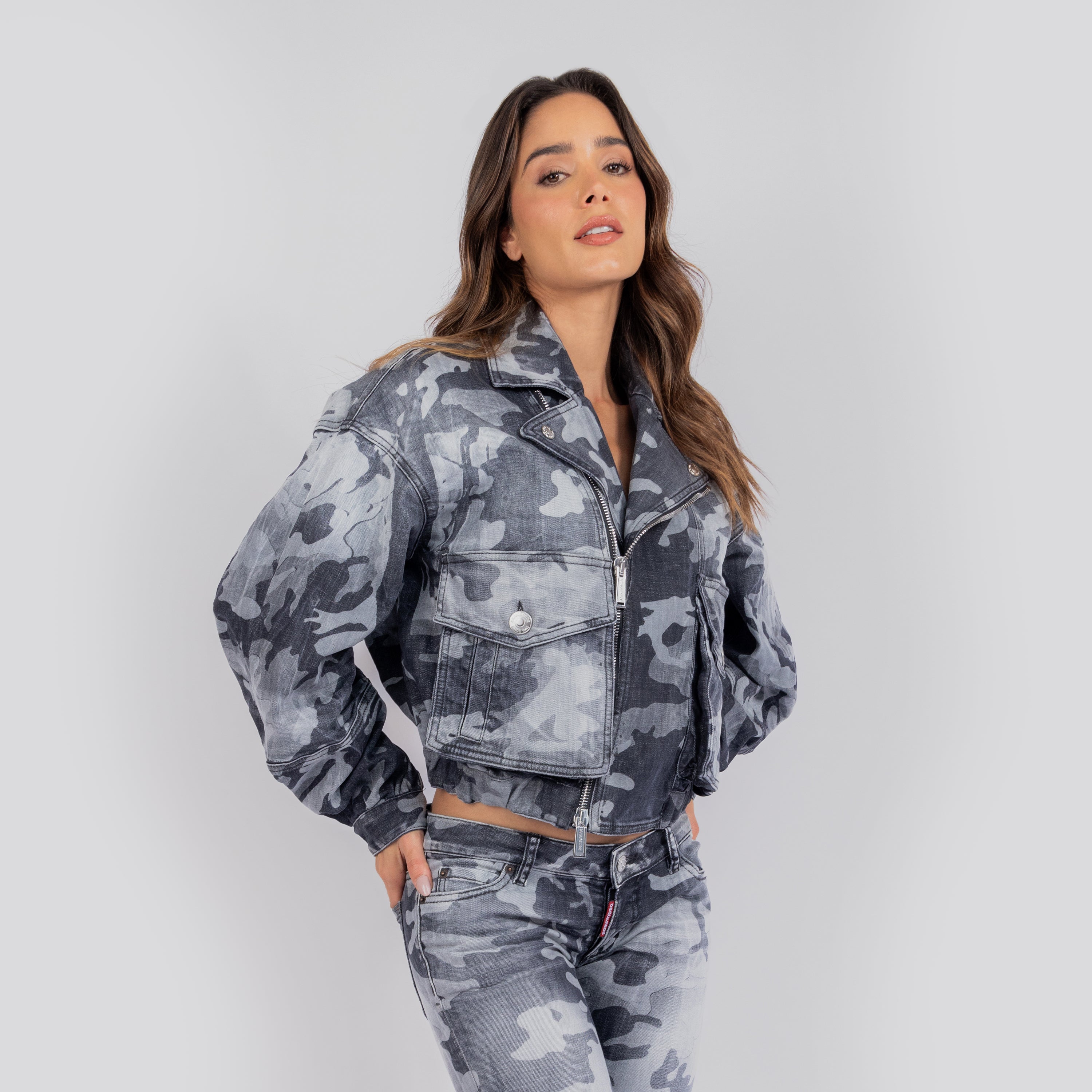 Chaqueta Negra Dsquared2 Camou W