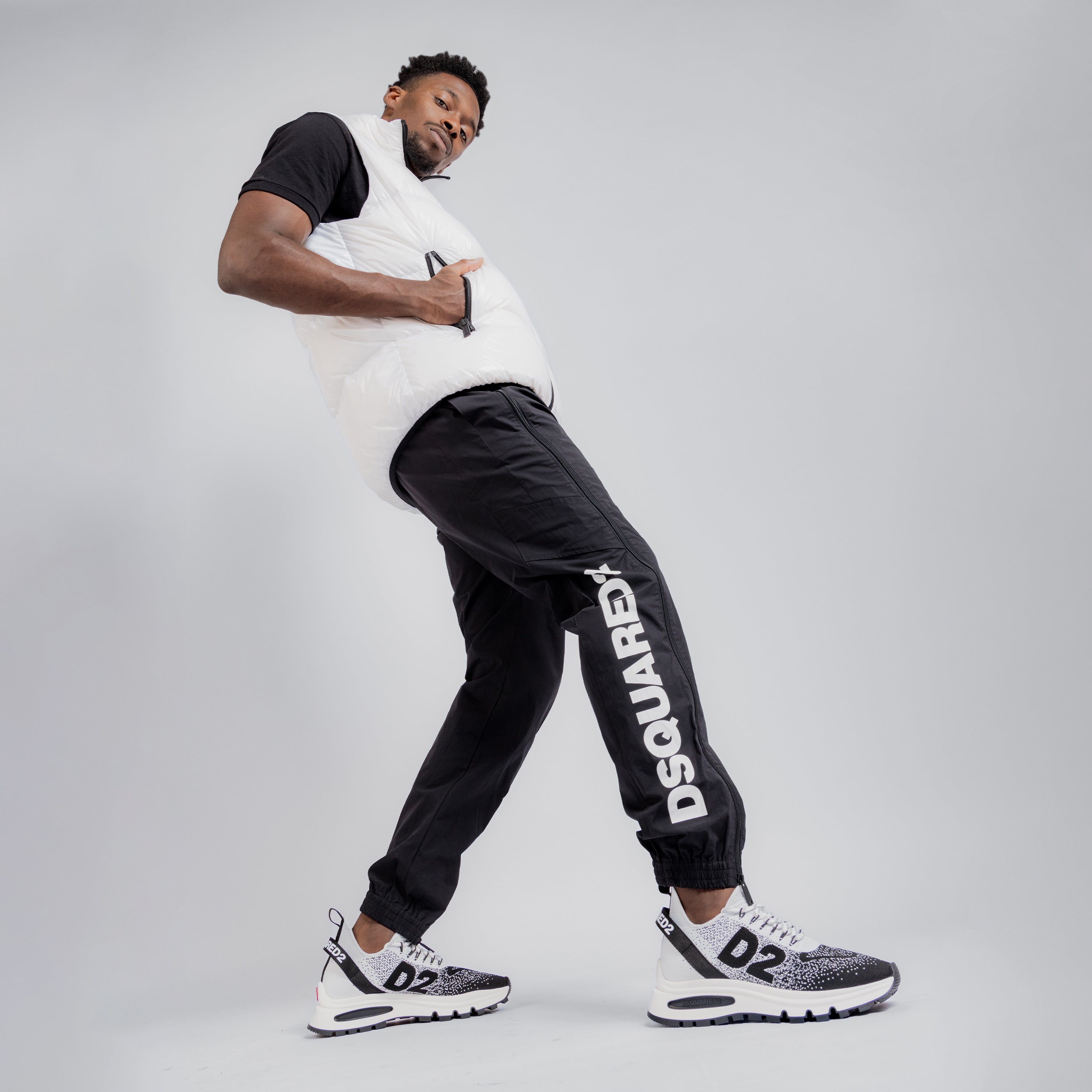 Jogger Negro Dsquared2 Side Logo