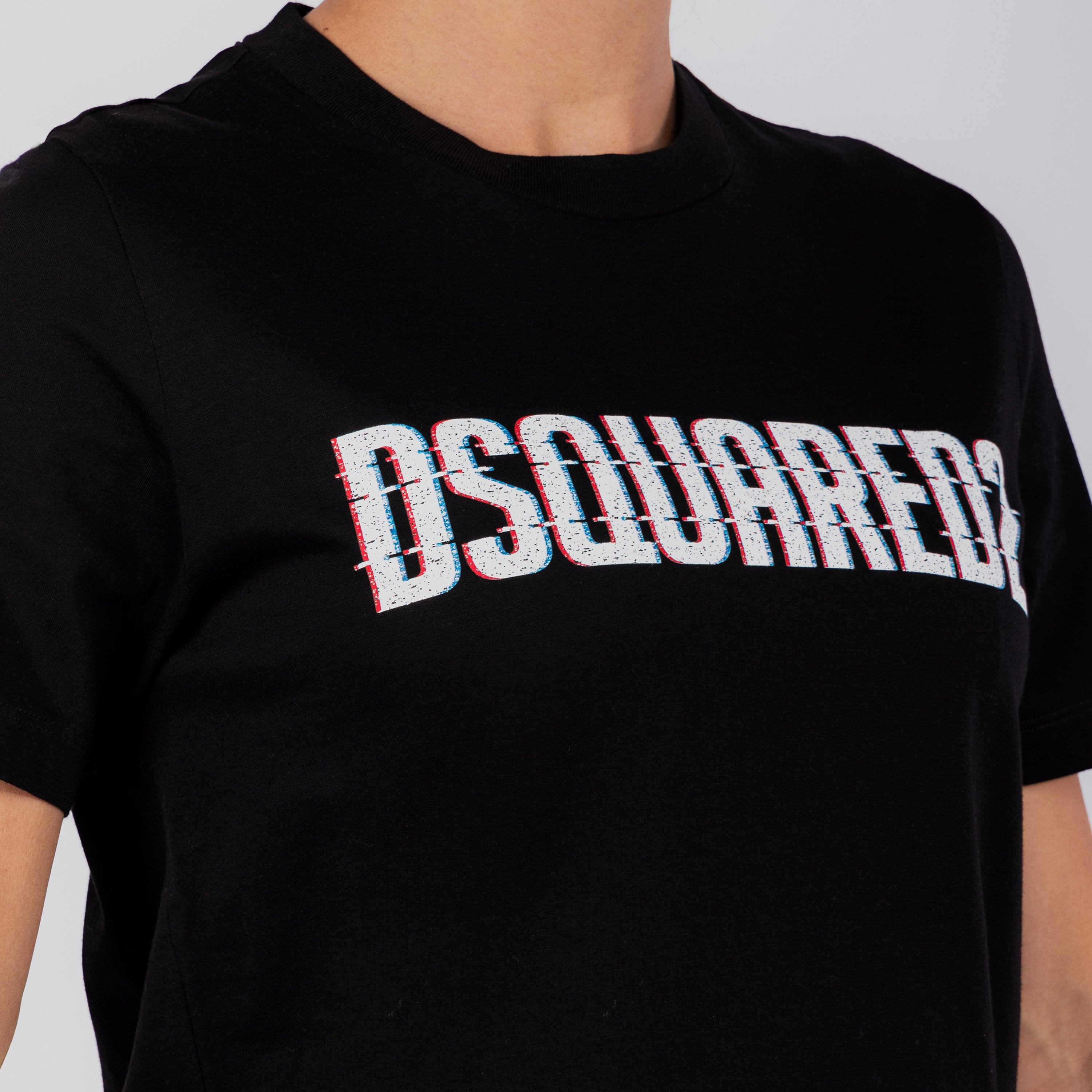 Camiseta Negra Dsquared2 Logo Print