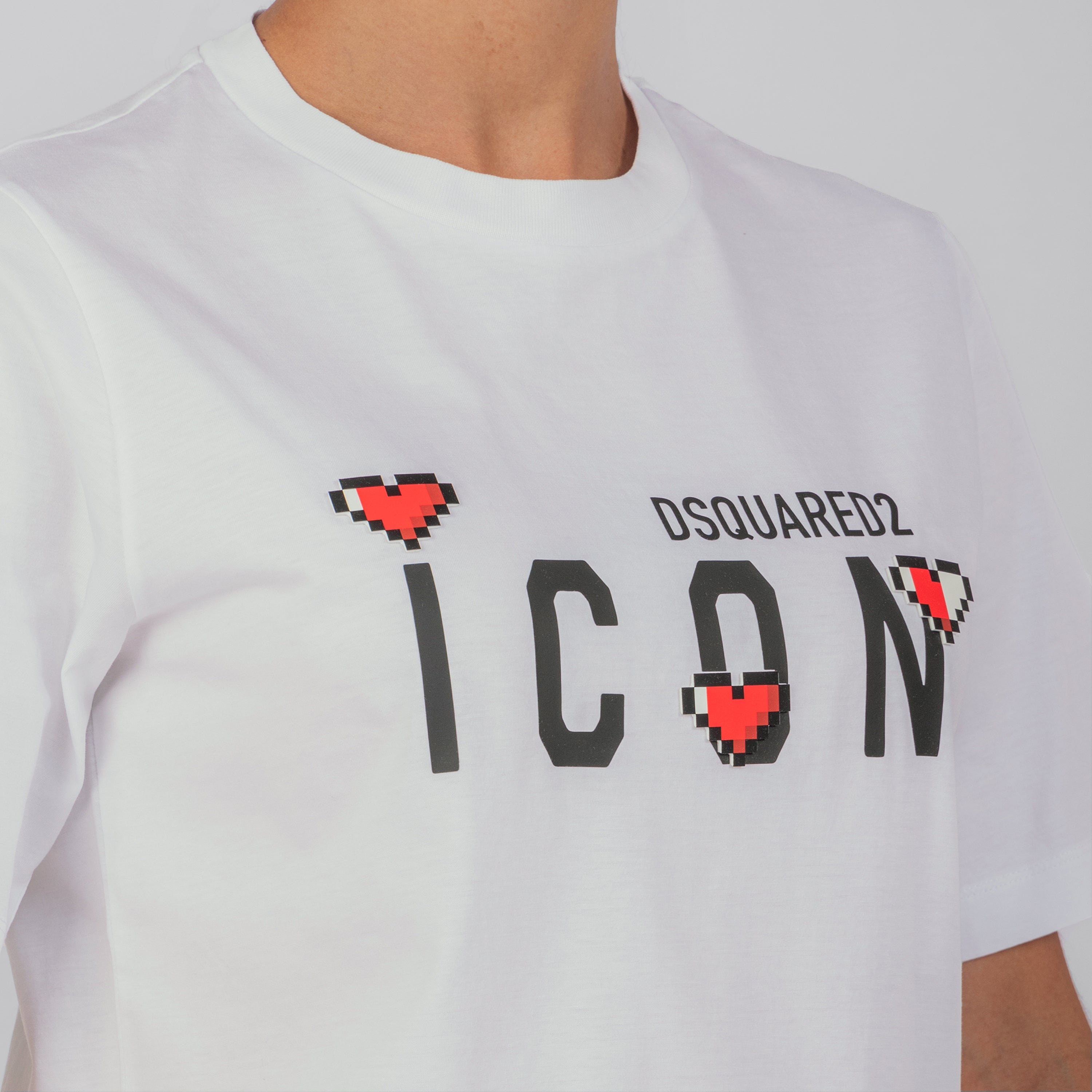 Camiseta Blanca Dsquared2 Hearts