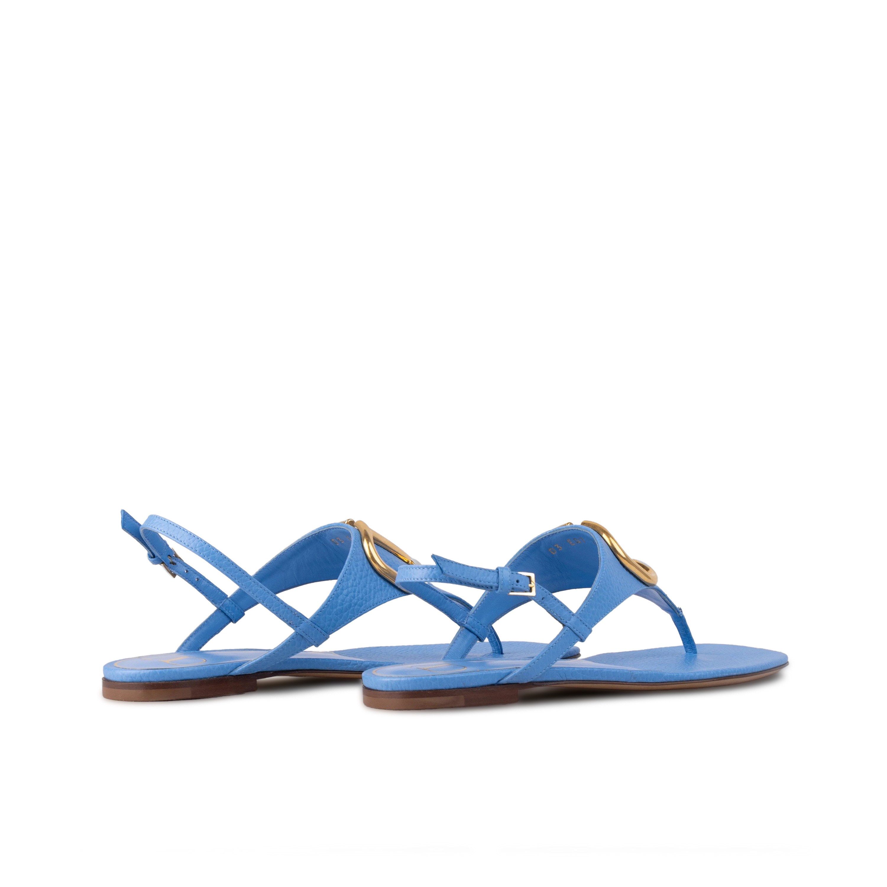 Sandalias Azul Valentino Gold Vlogo