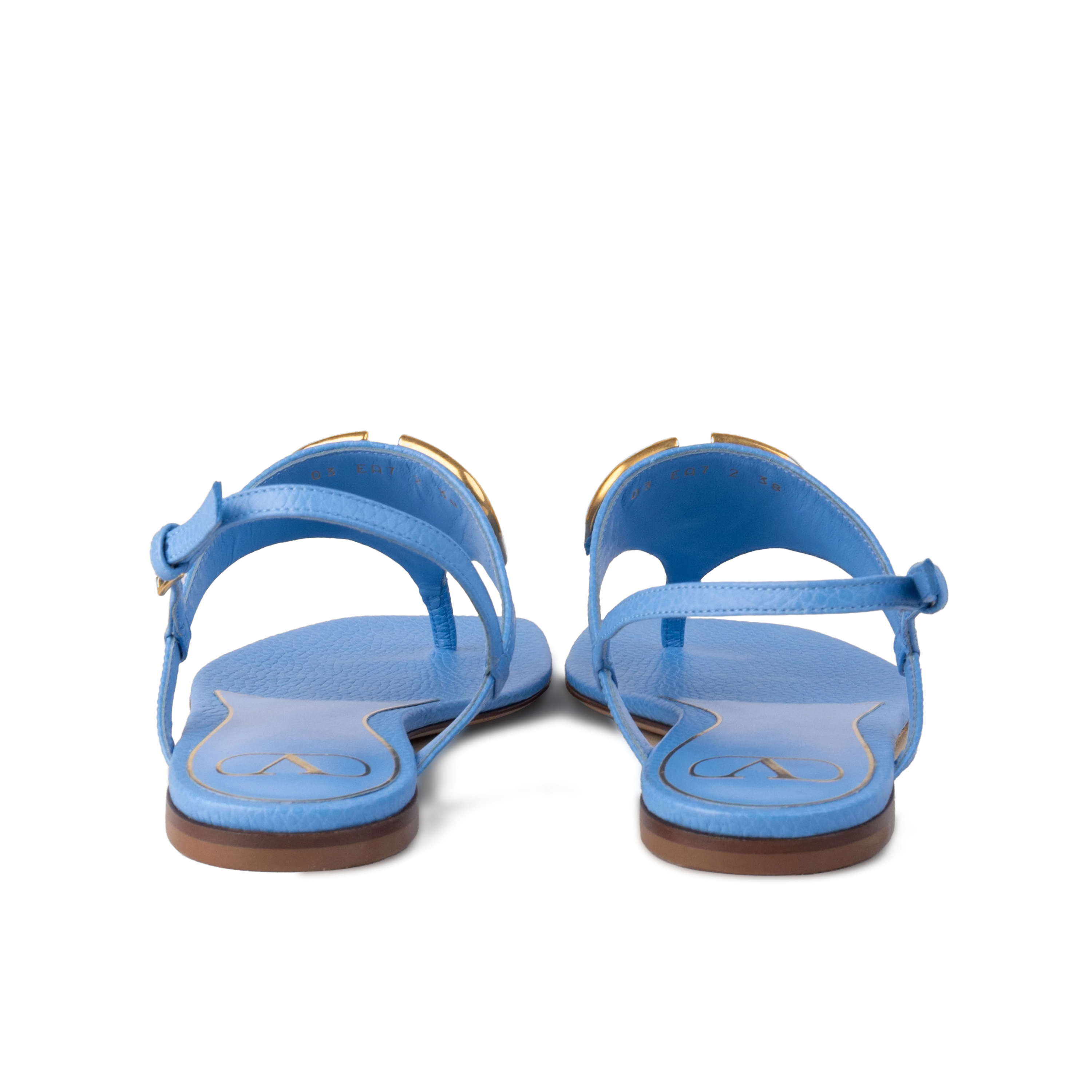 Sandalias Azul Valentino Gold Vlogo