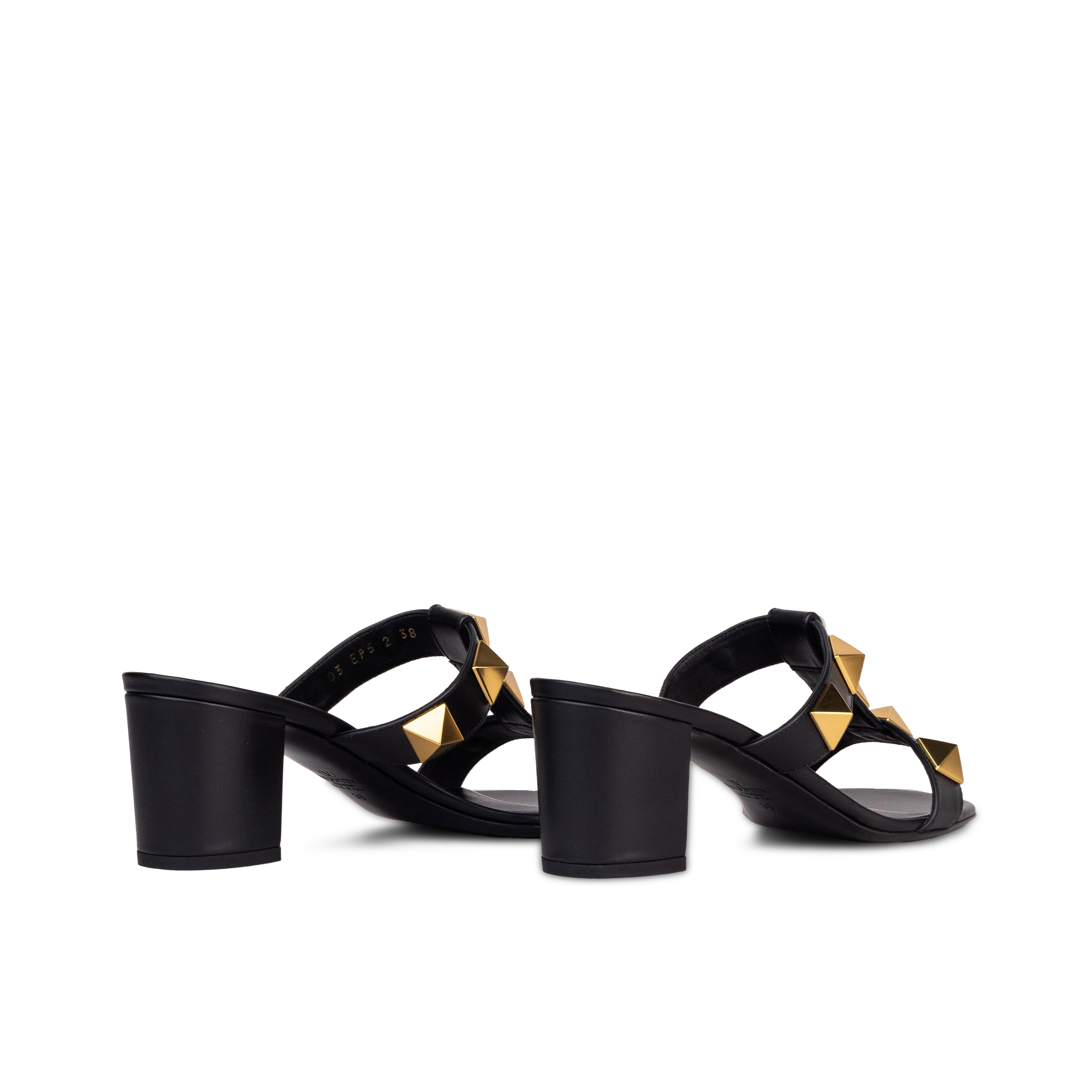 Sandalias de Tacón Negras Valentino Antique Brass 90 mm