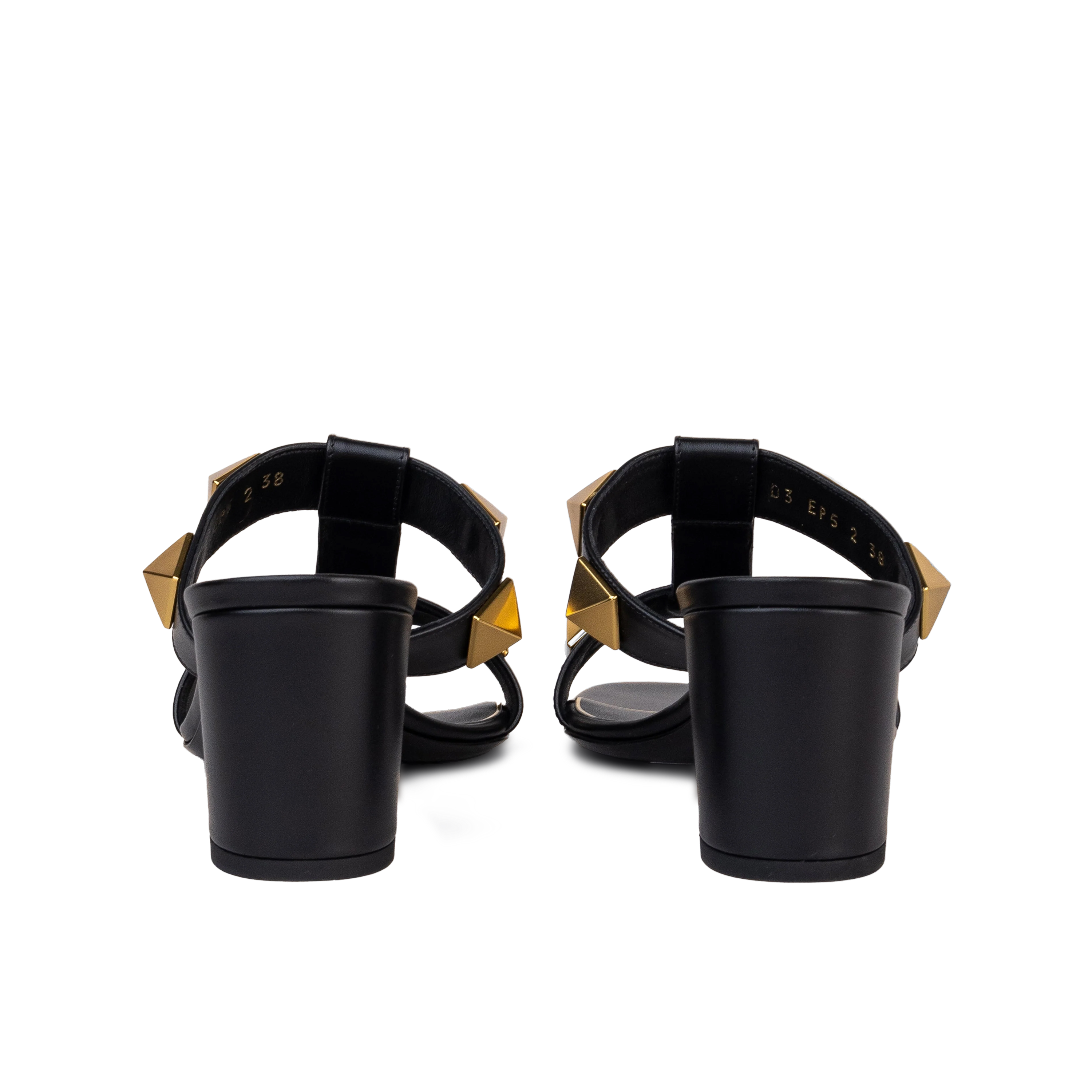 Sandalias de Tacón Negras Valentino Antique Brass 90 mm