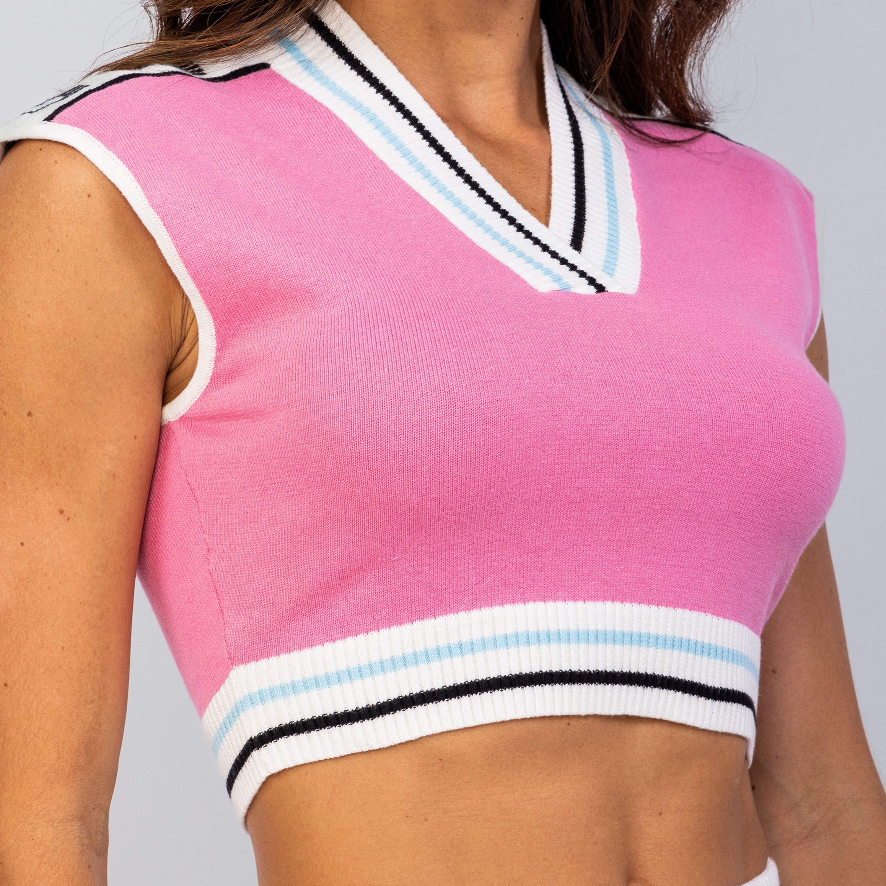Top Rosado Chiara Ferragni M25 Logo Tape