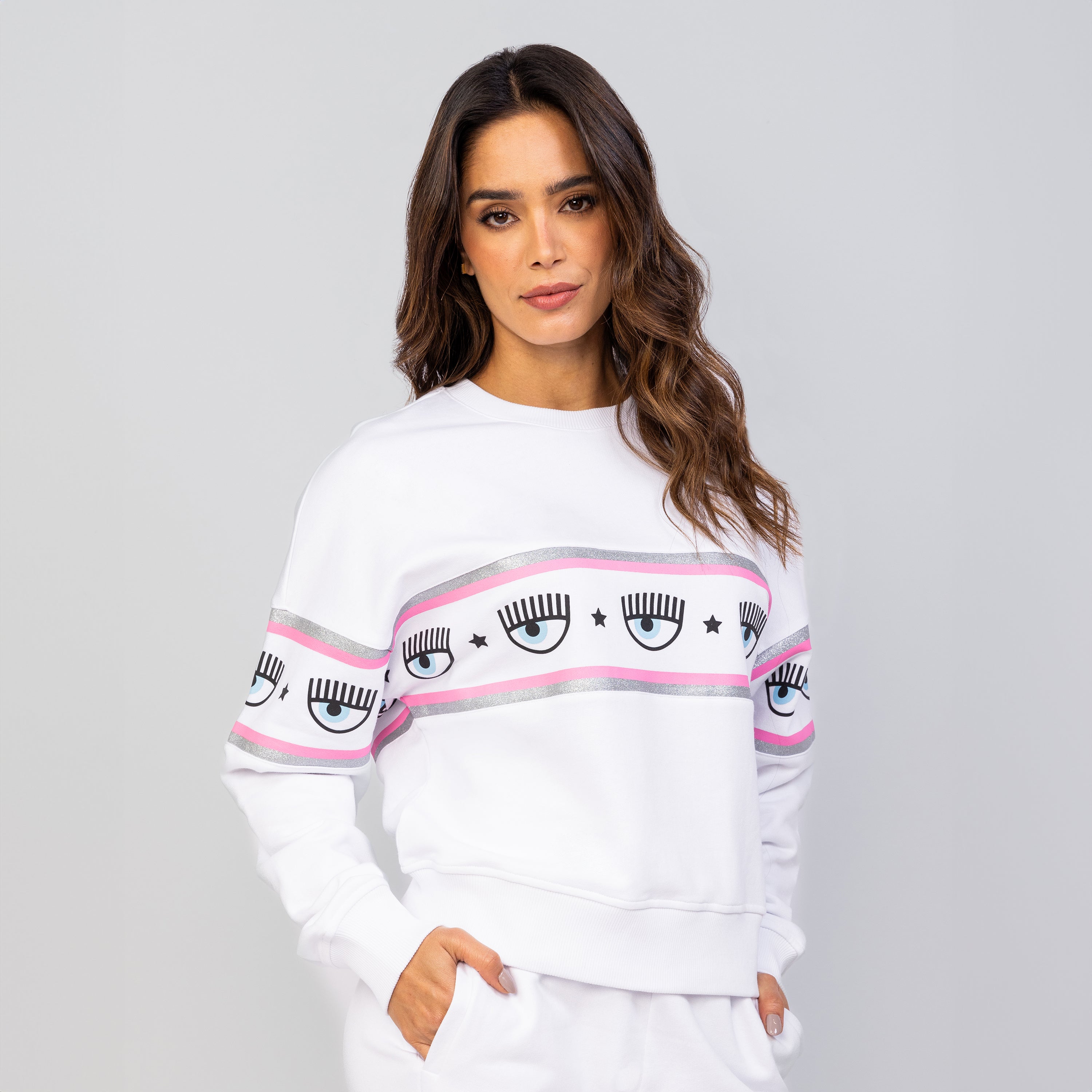 Buzo Blanco Chiara Ferragni 317 Maxi Logomania