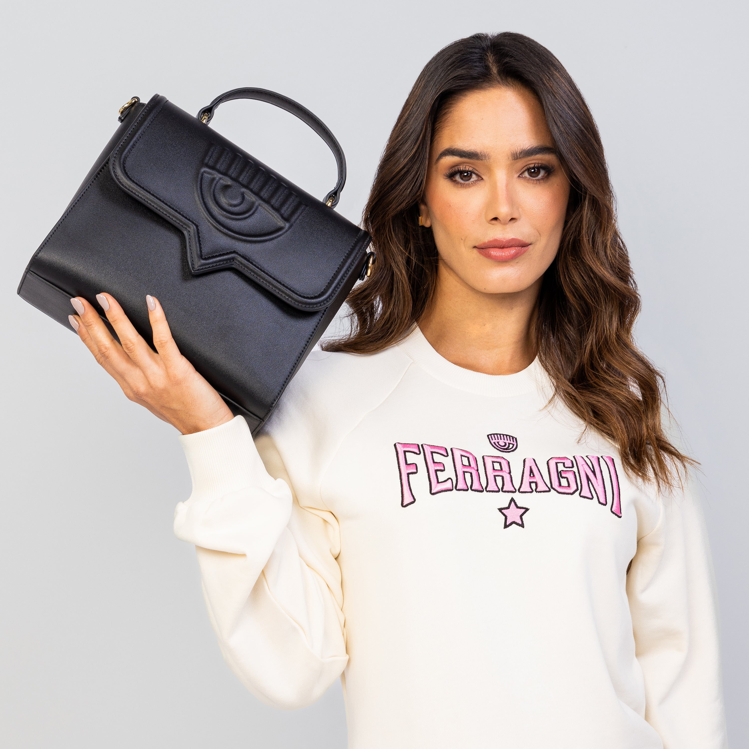 Cartera Negra Chiara Ferragni Eyelike Bags Sketch 06