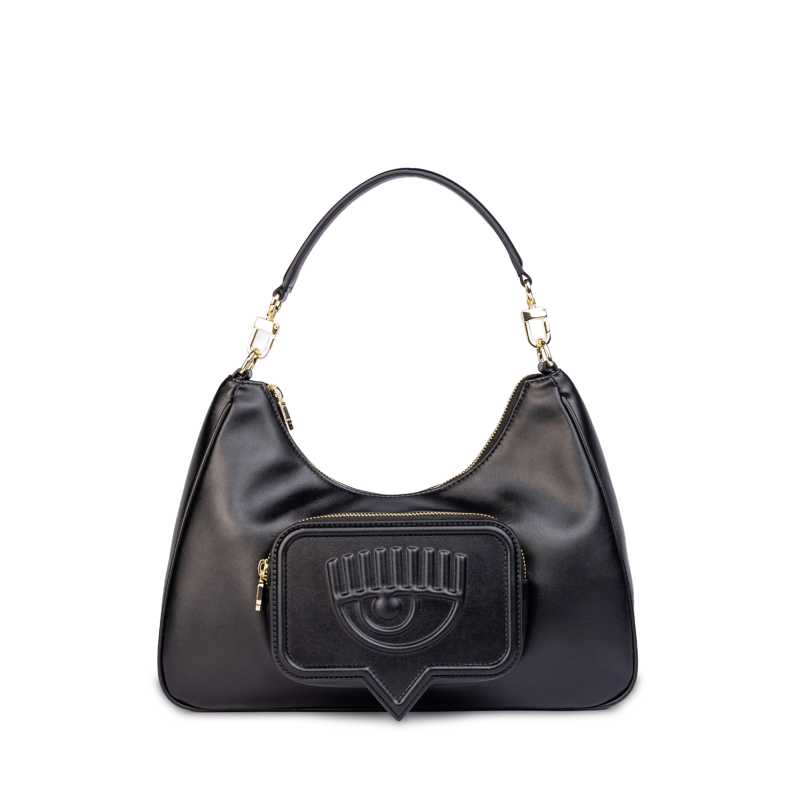 Cartera Negra Chiara Ferragni Eyelike Pocket Strap