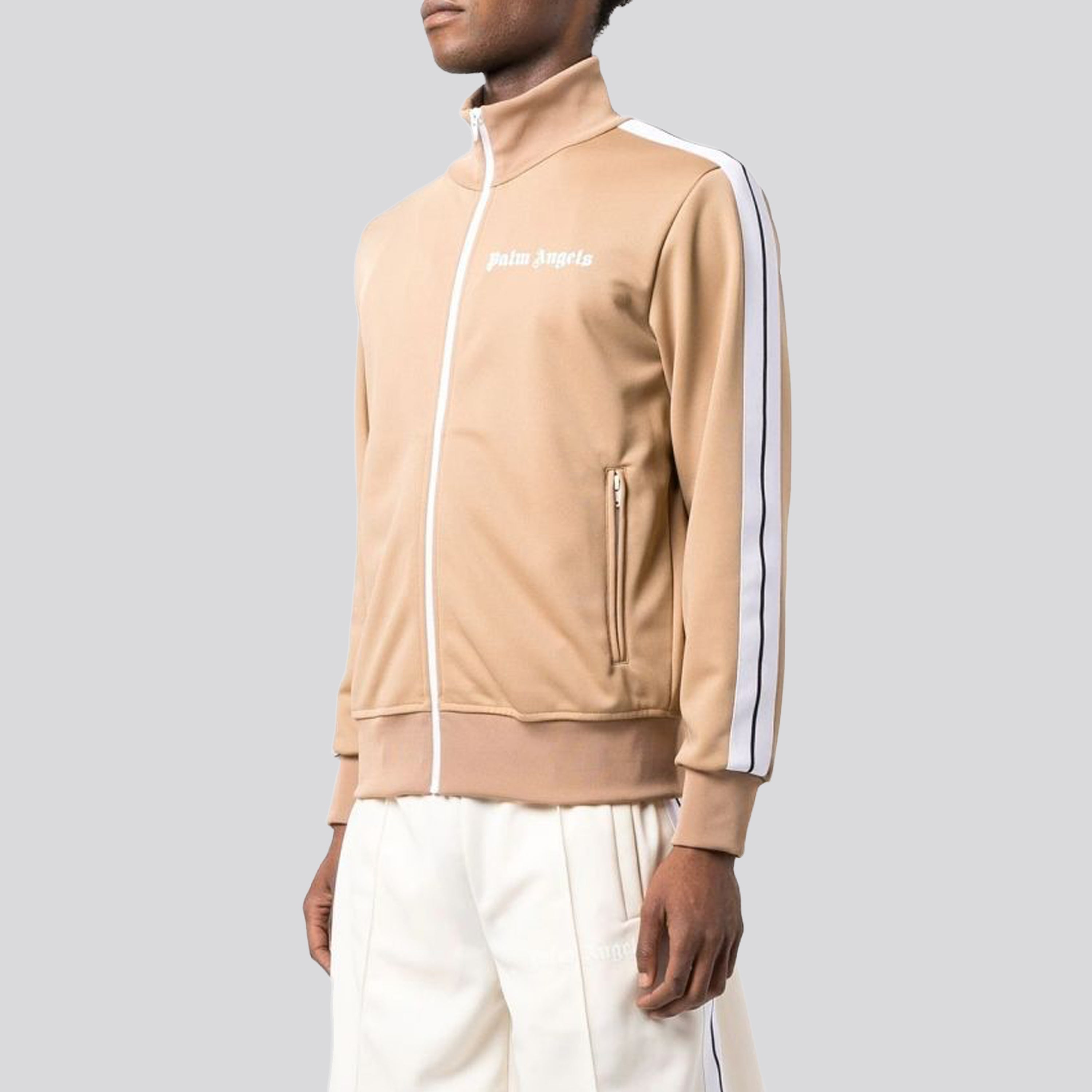 Chaqueta Beige Palm Angels Logo