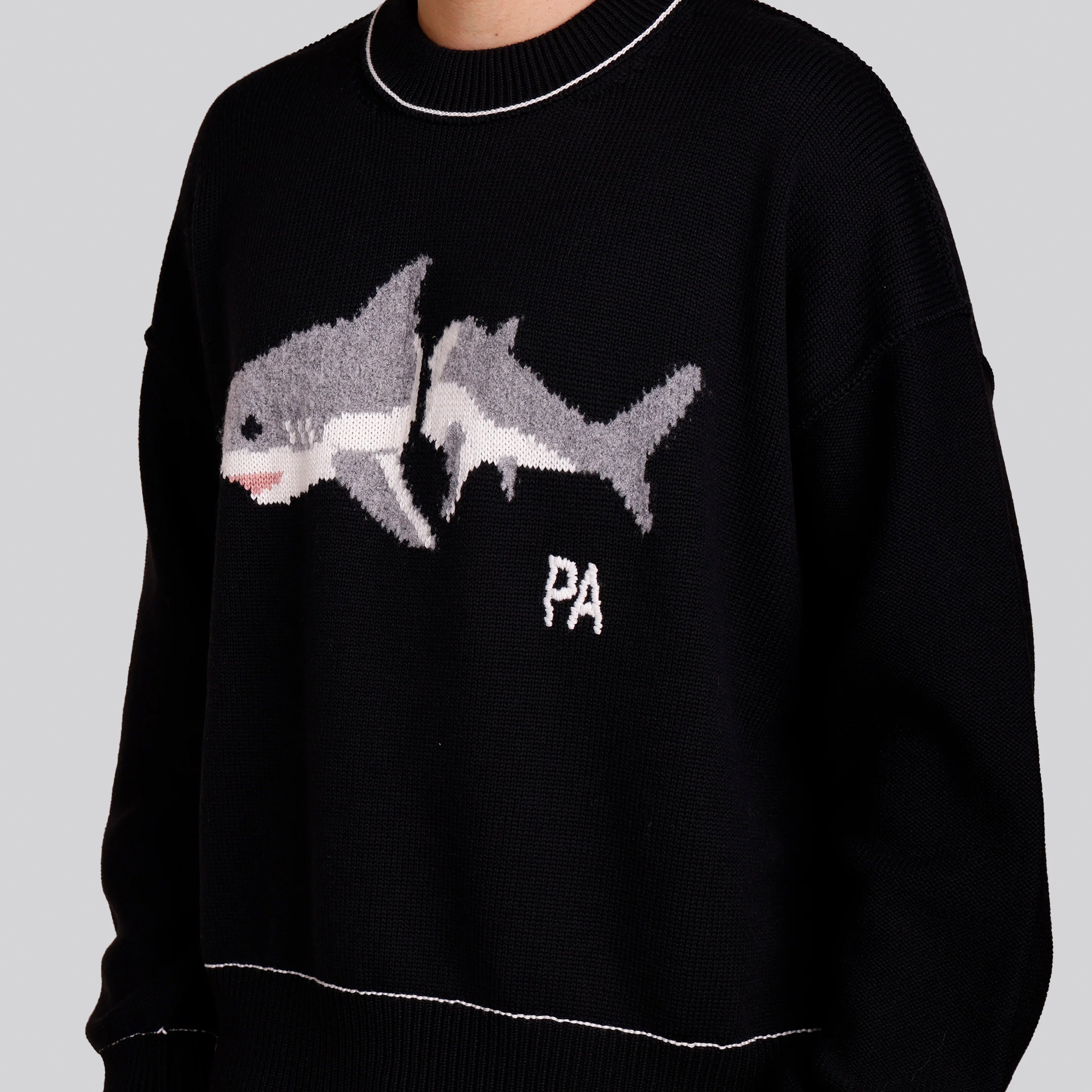 Suéter Negro Palm Angels Shark