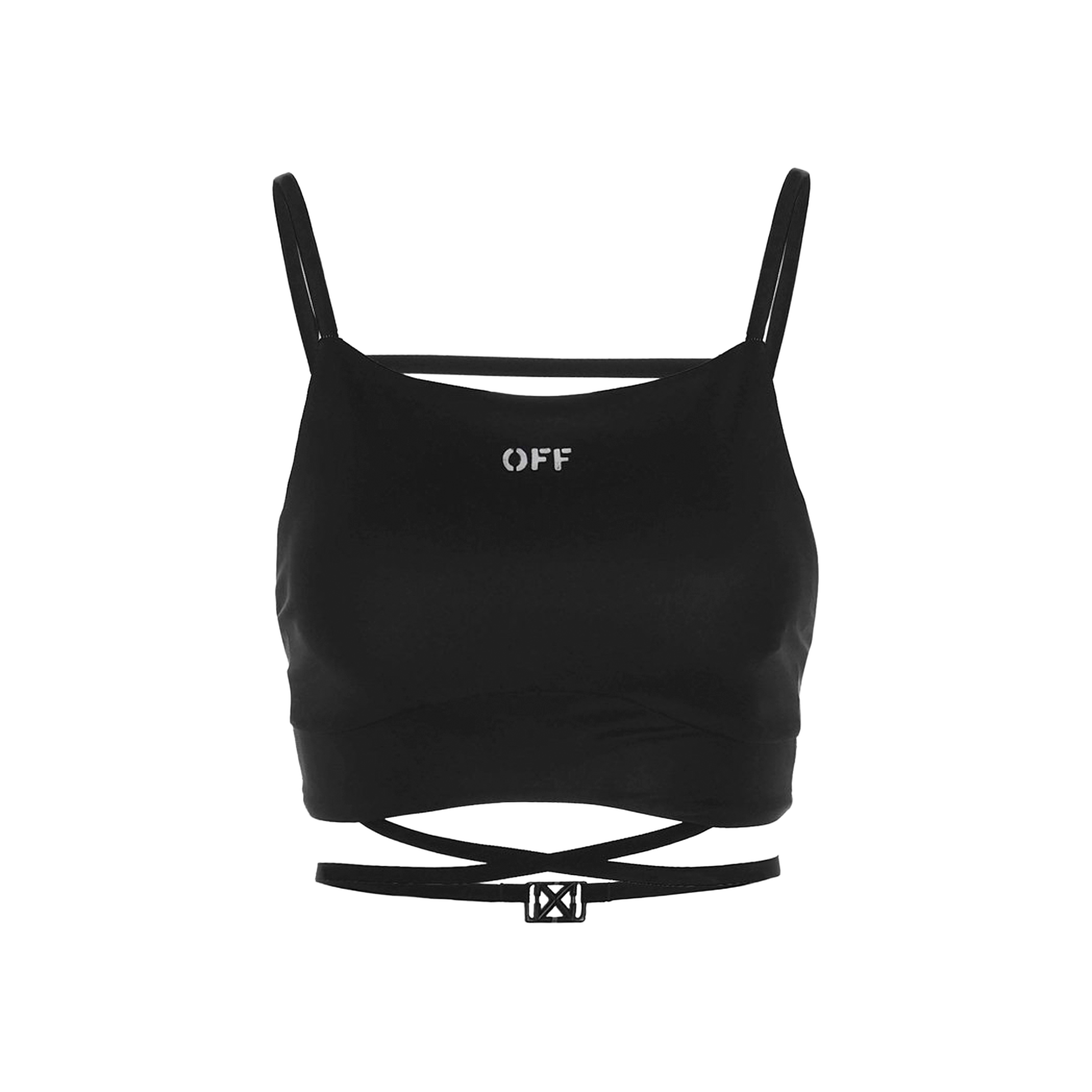 Top Off-White Athleisure Strappy Bra