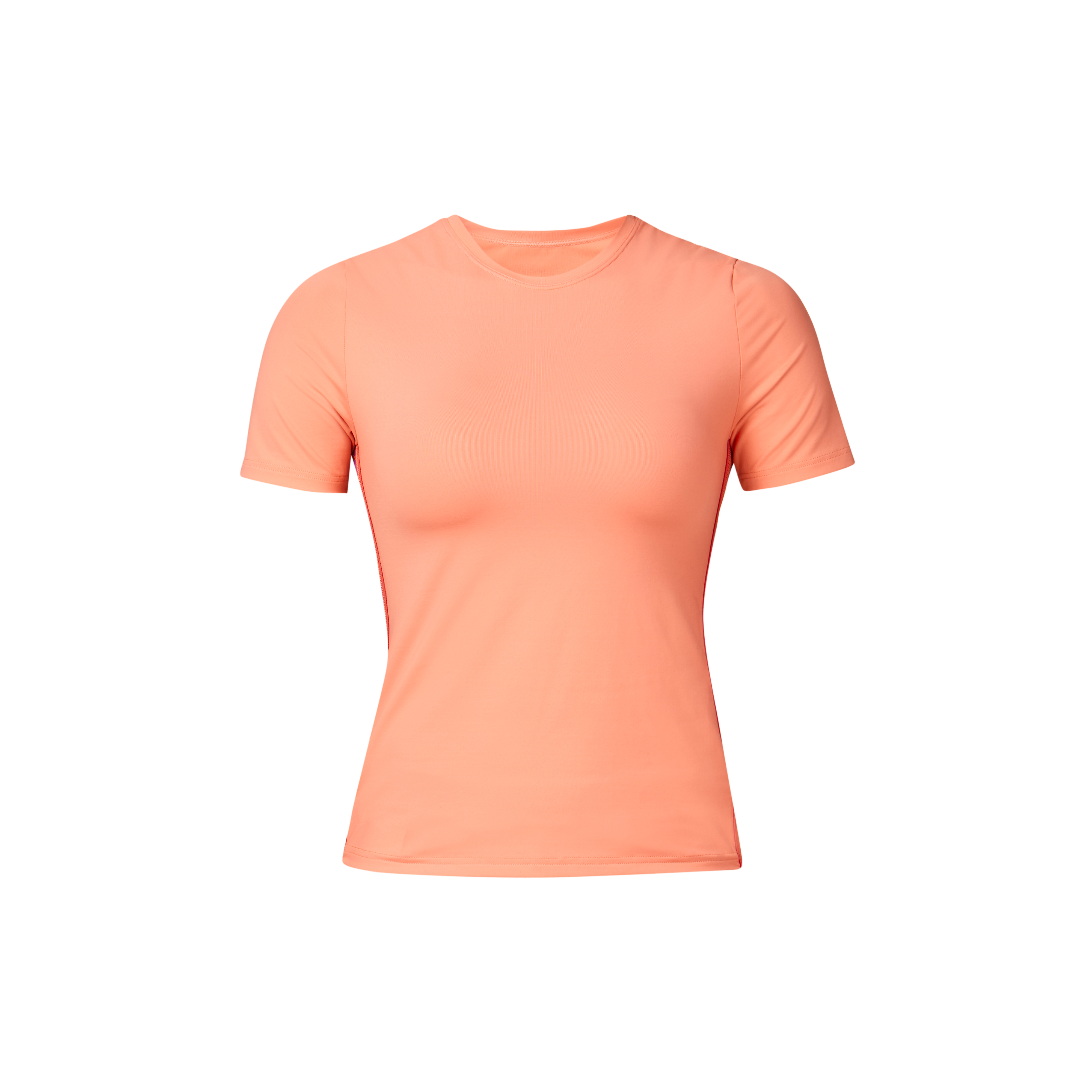 Camiseta Manga Corta Coral Off-White con Logo Morado