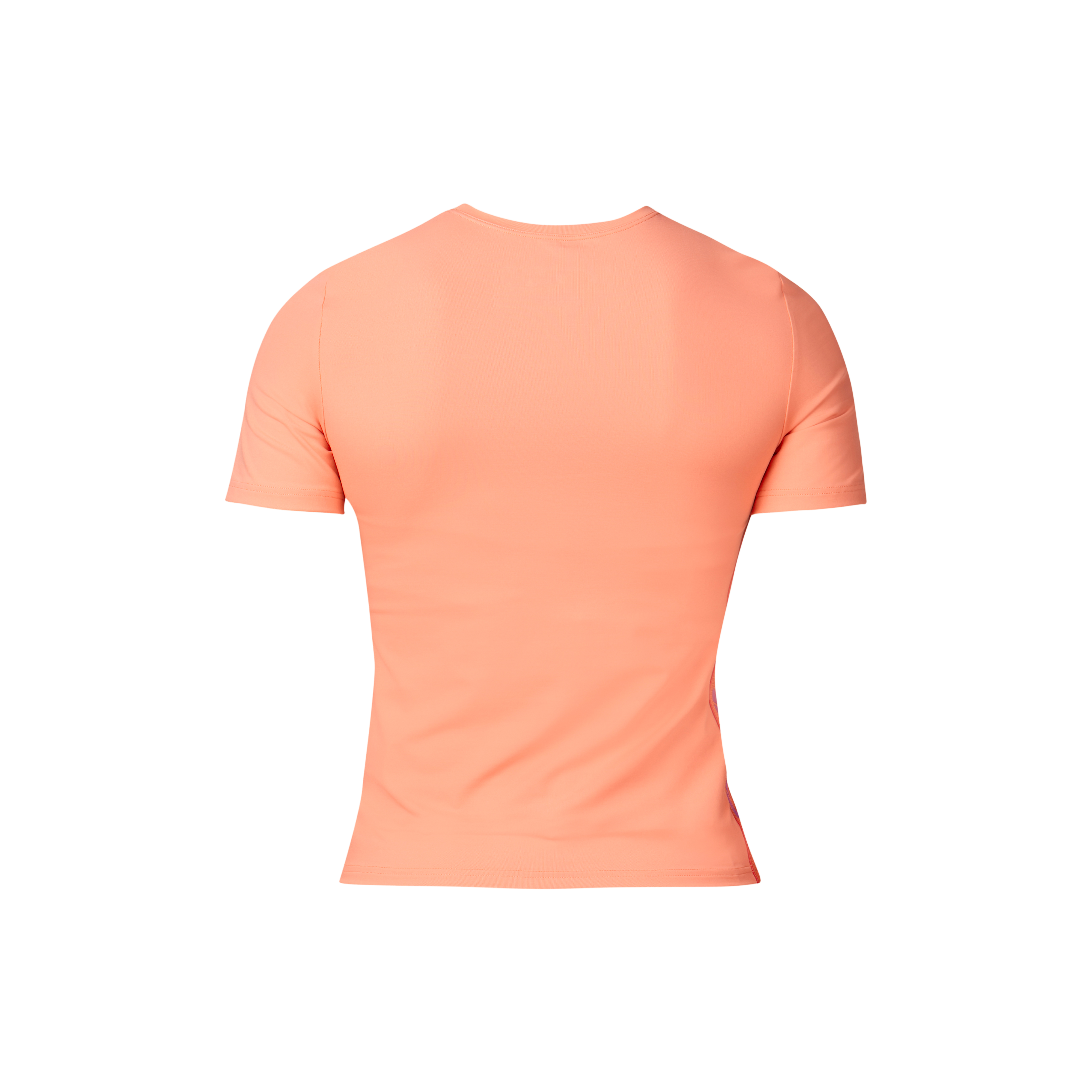 Camiseta Manga Corta Coral Off-White con Logo Morado