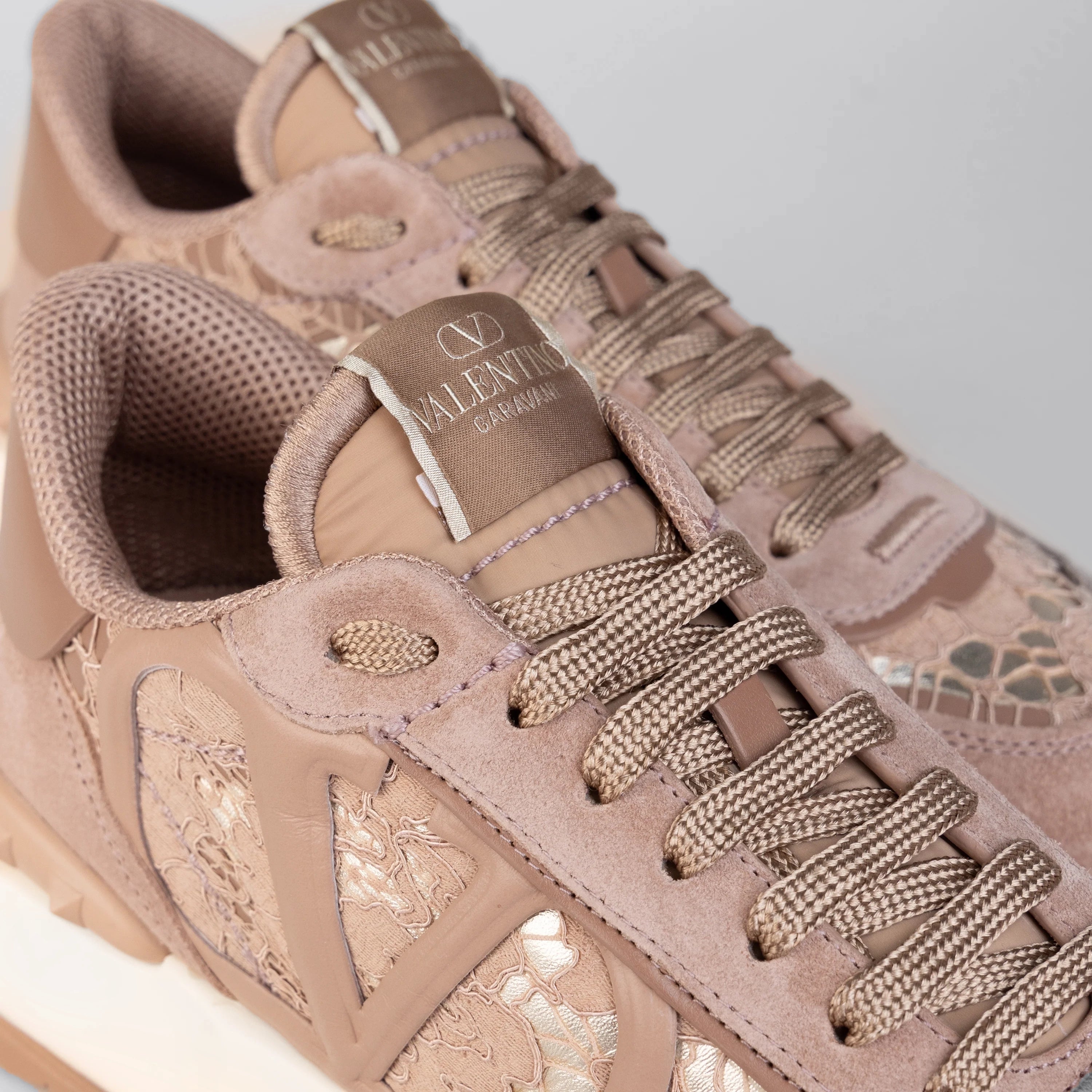 Sneakers Beige Valentino Vlogo Lacerunner