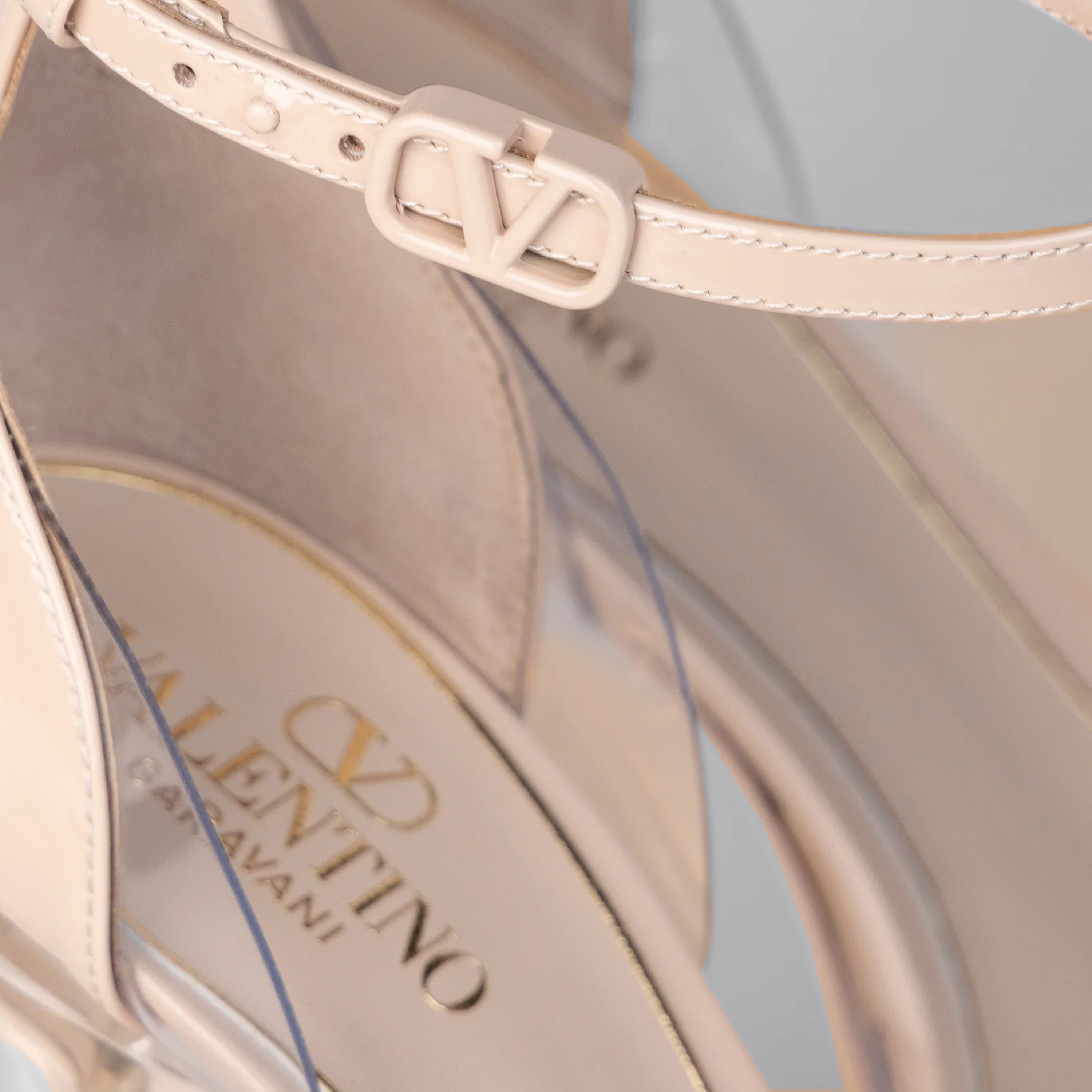 Tacones Poudre Transparente Valentino Tan-Go 155 mm